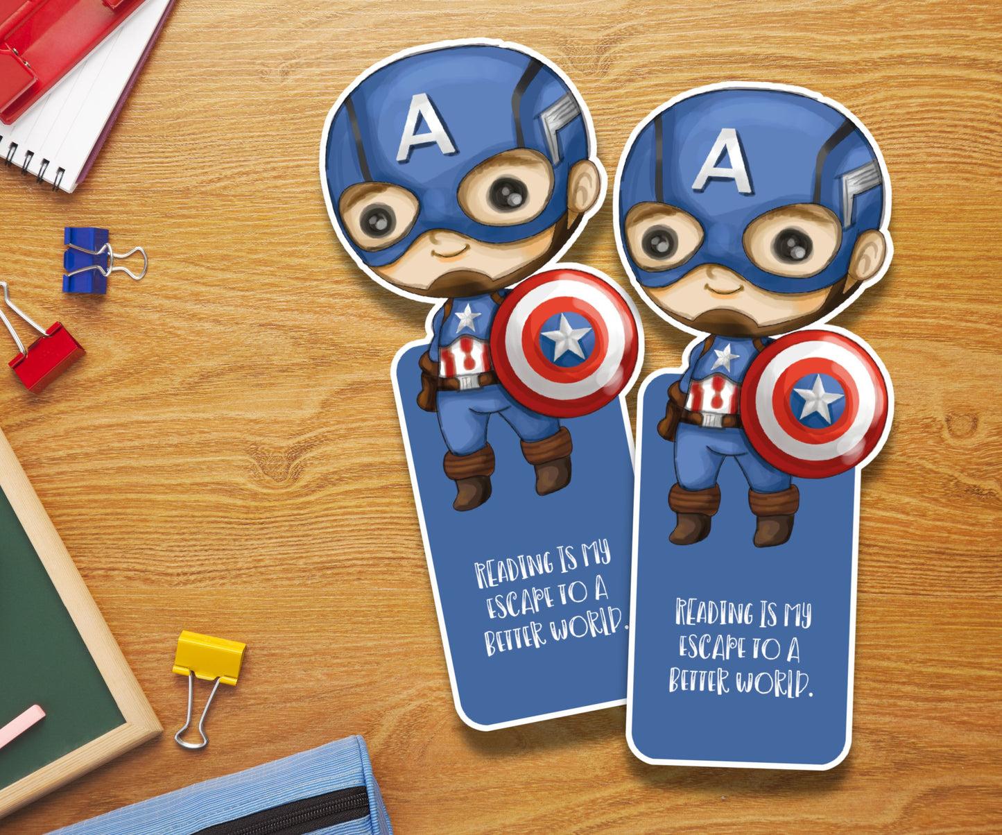 Super Heroes Laminated Bookmark