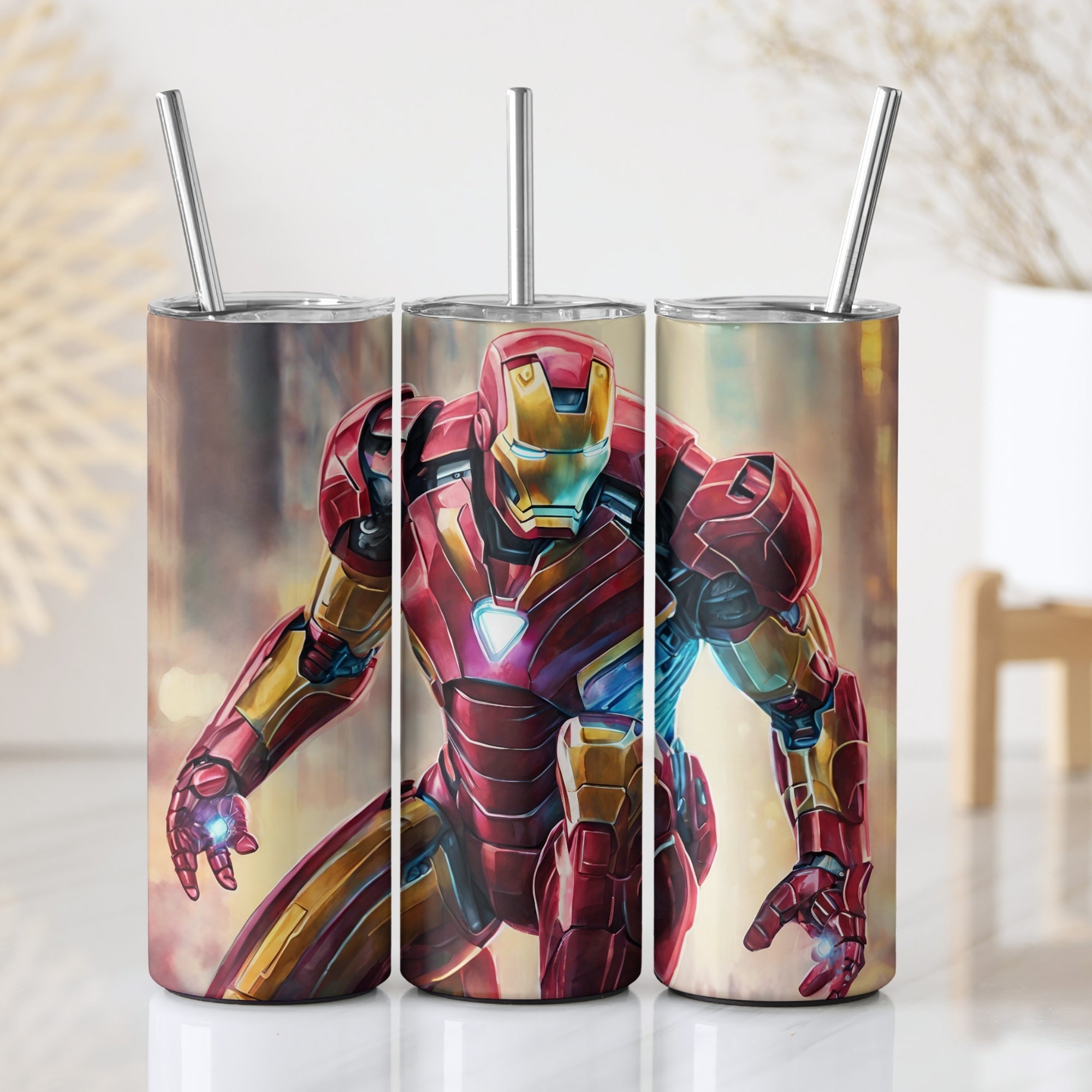 Iron Man Themed Stainless Steel Vacuum Insulated Tumbler