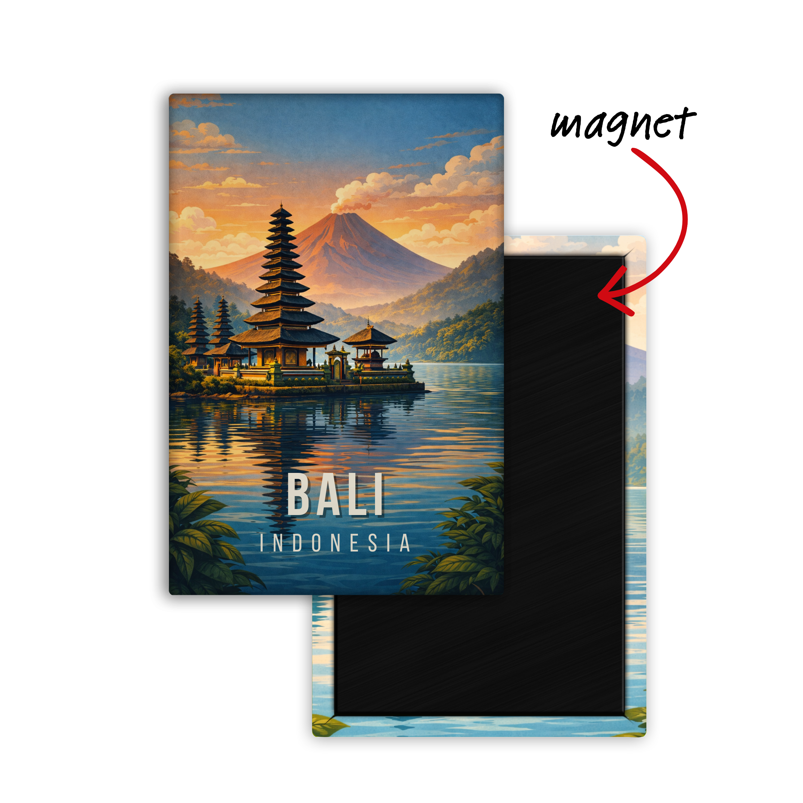 Greetings from Bali, Indonesia - Fridge Magnet