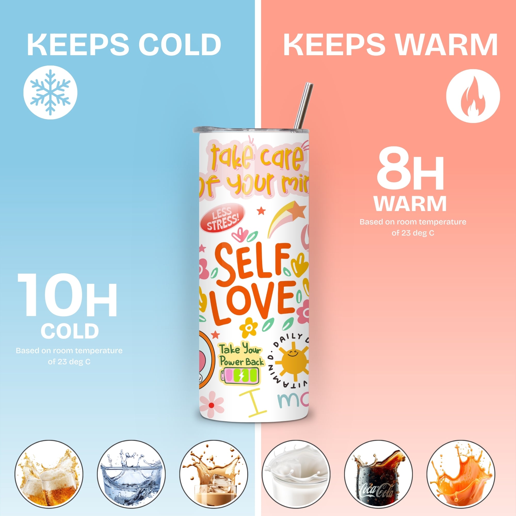 Self Love Stainless Steel Vacuum Insulated Tumbler