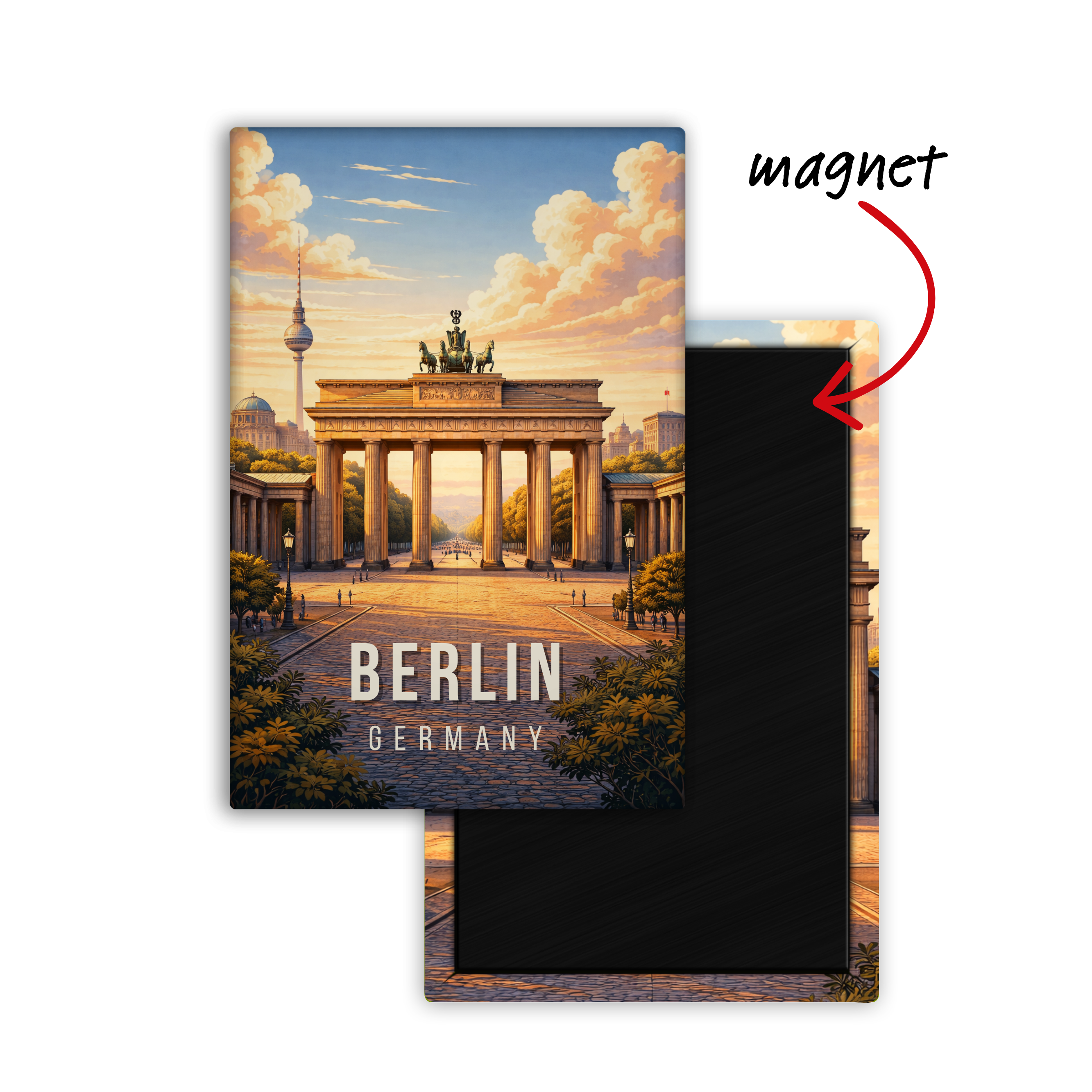 Lost in Berlin, Germany - Fridge Magnet