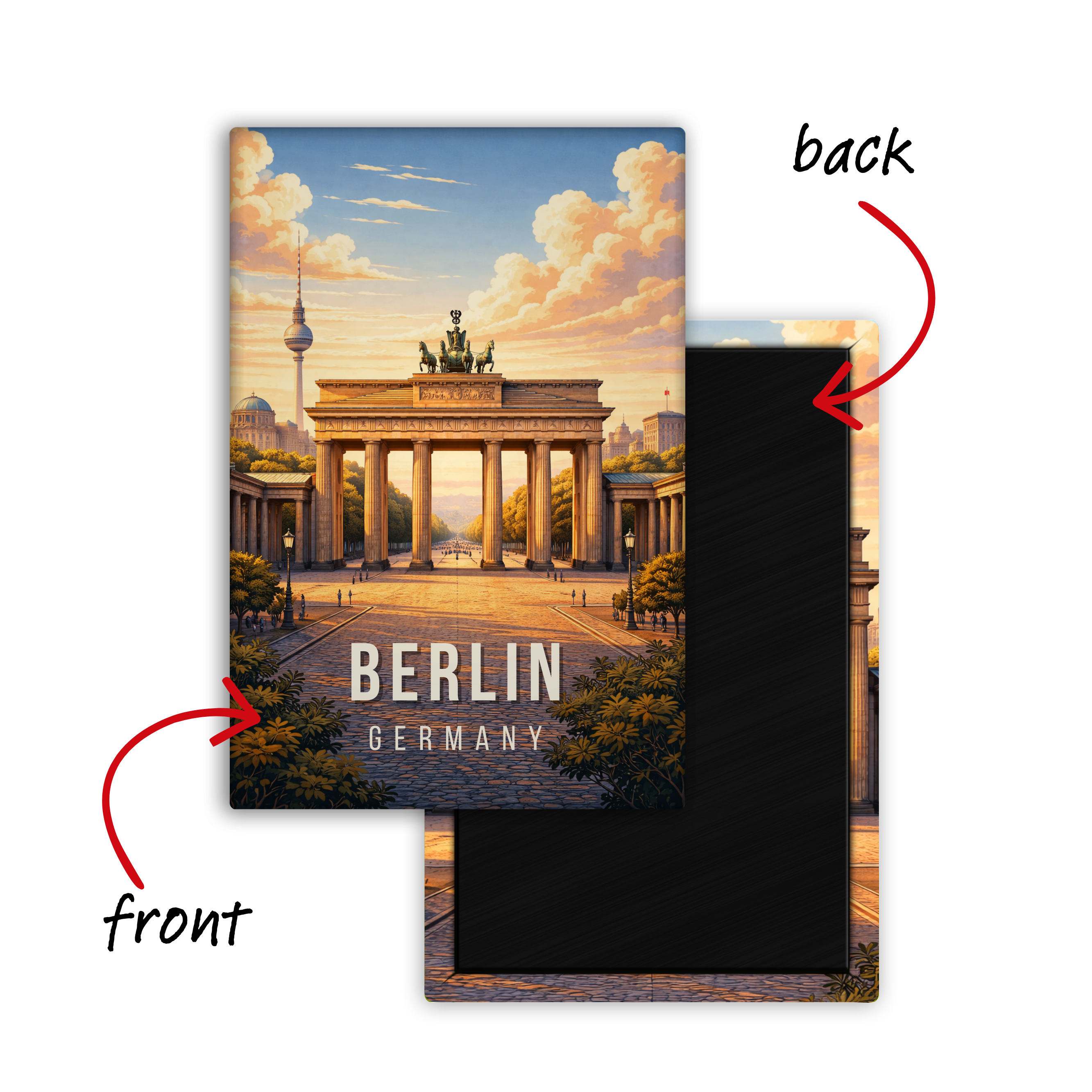 Lost in Berlin, Germany - Fridge Magnet