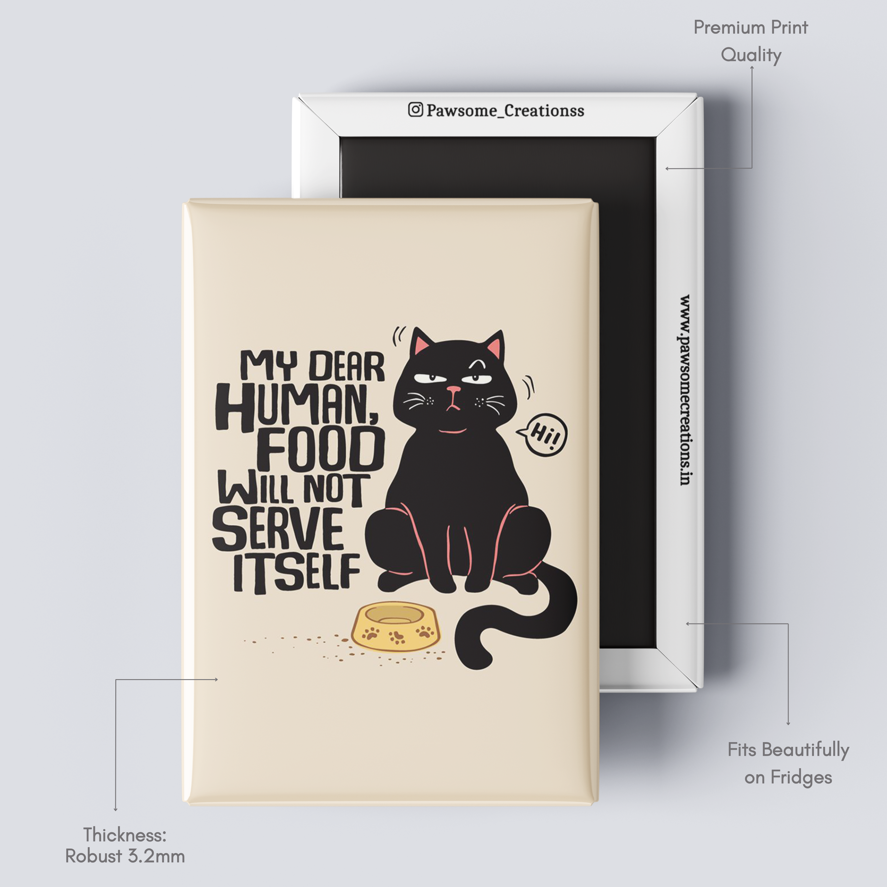 Tiny Tiger Cat Fridge Magnet