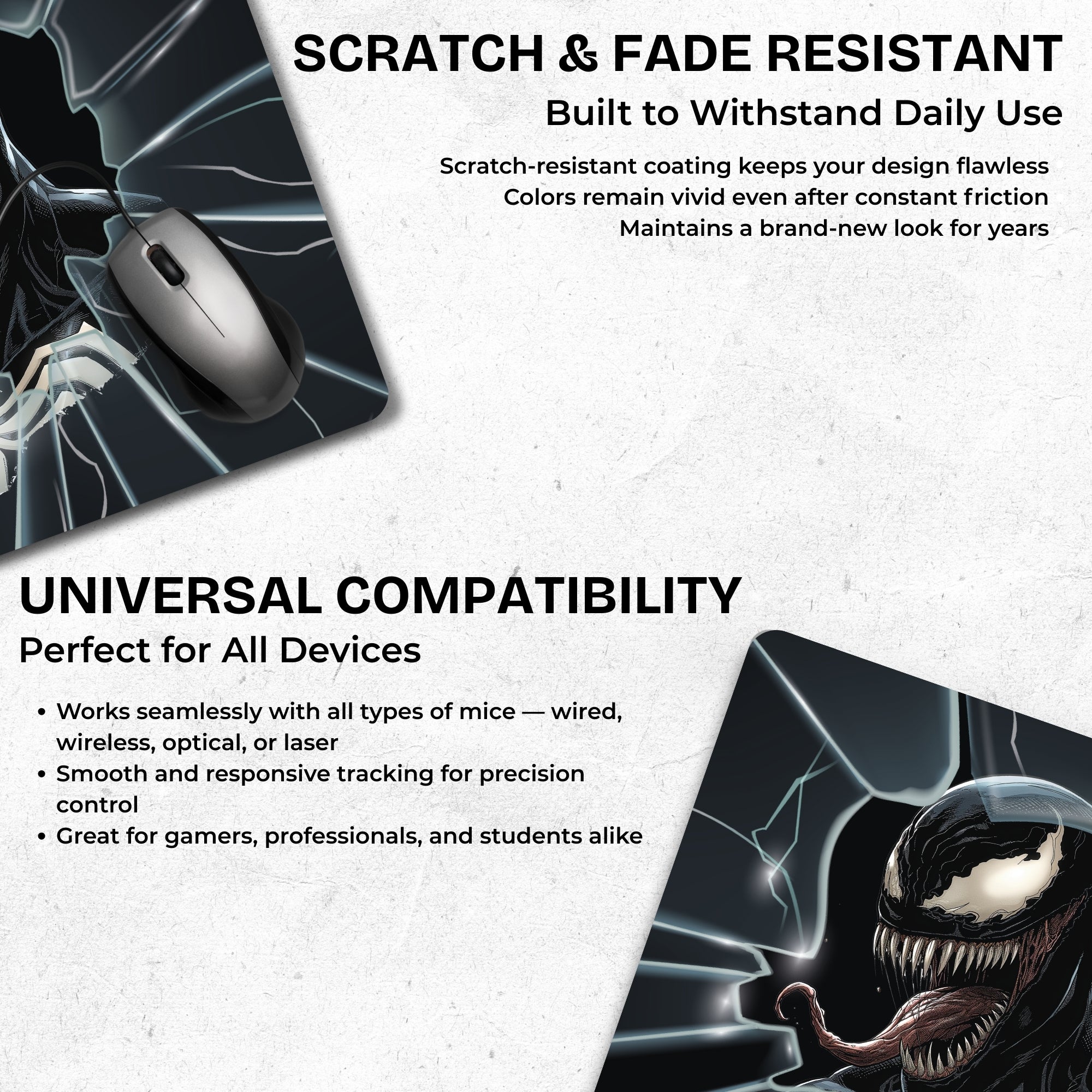 Venom โ Symbiote Rage Mouse Pad