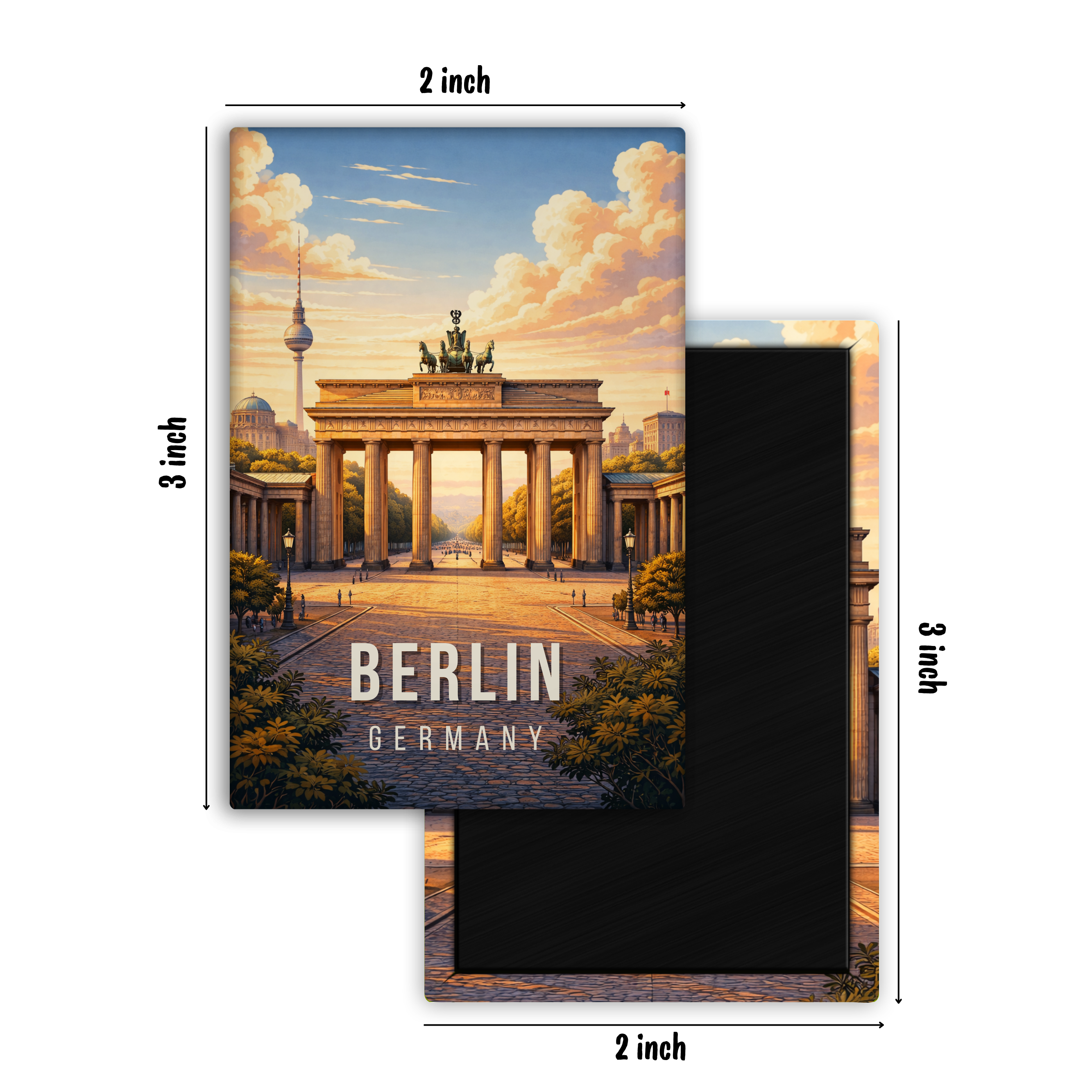 Lost in Berlin, Germany - Fridge Magnet