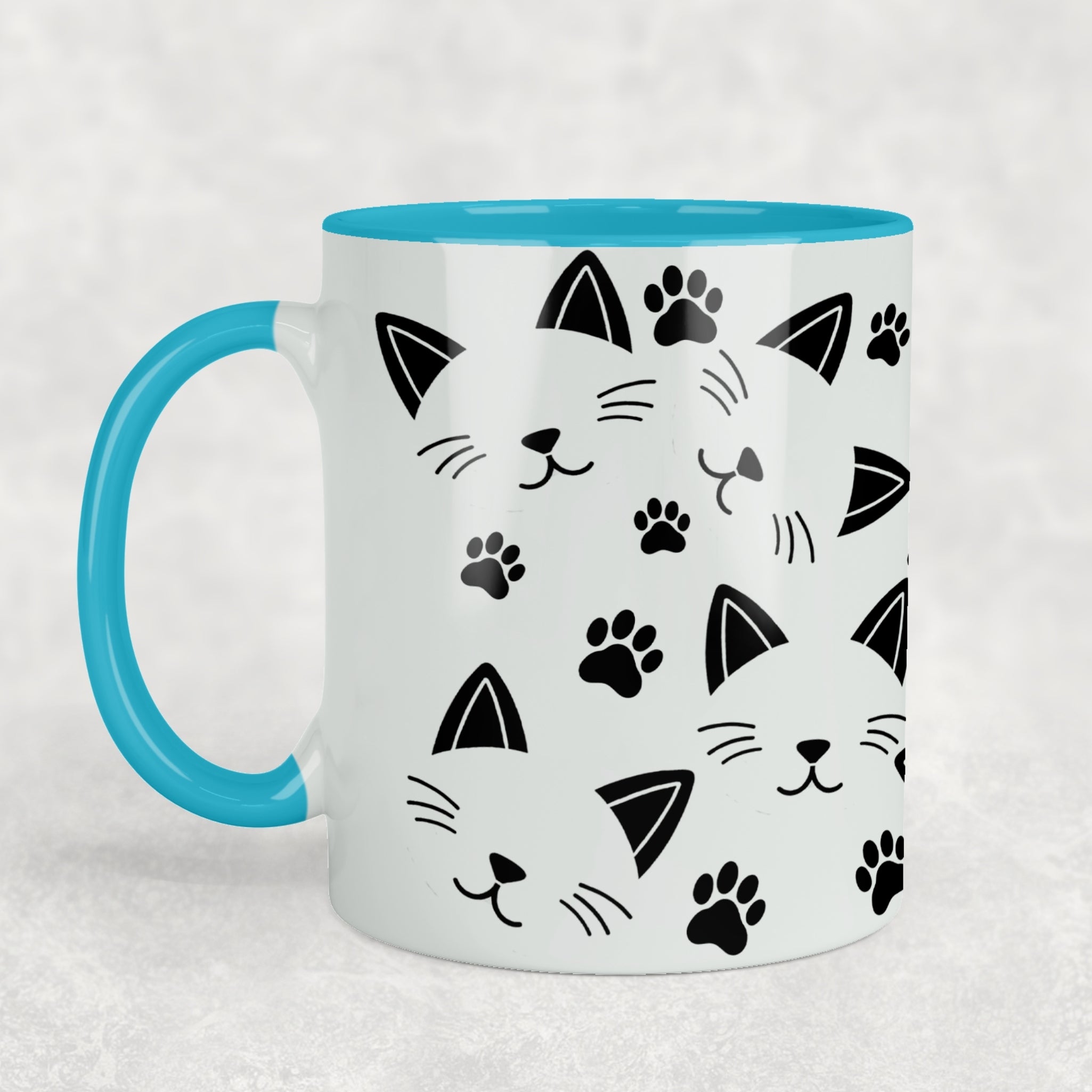 Black Cat Whiskers Ceramic Mug