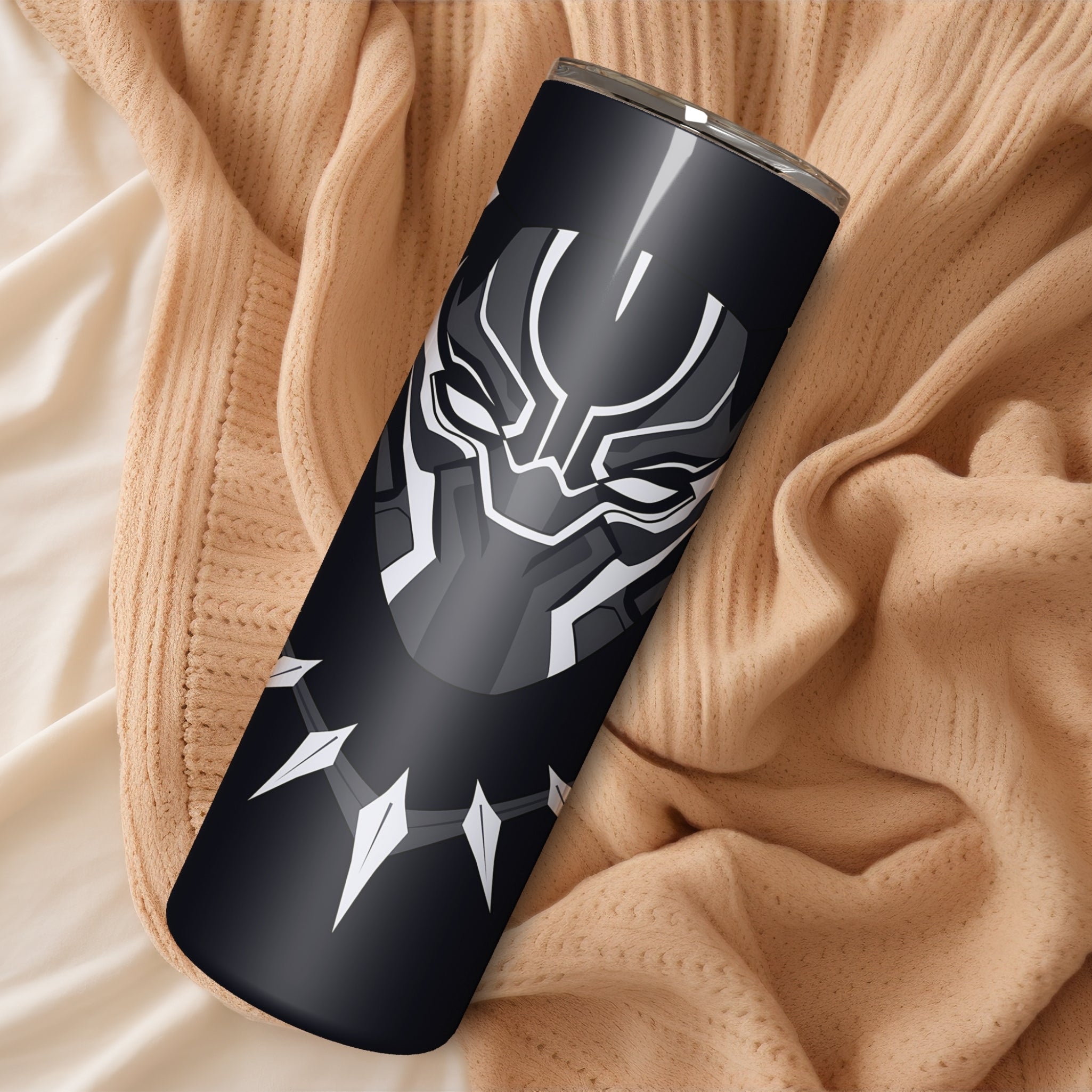 Black Panther Themed Stainless Steel Vacuum Insulated Tumbler