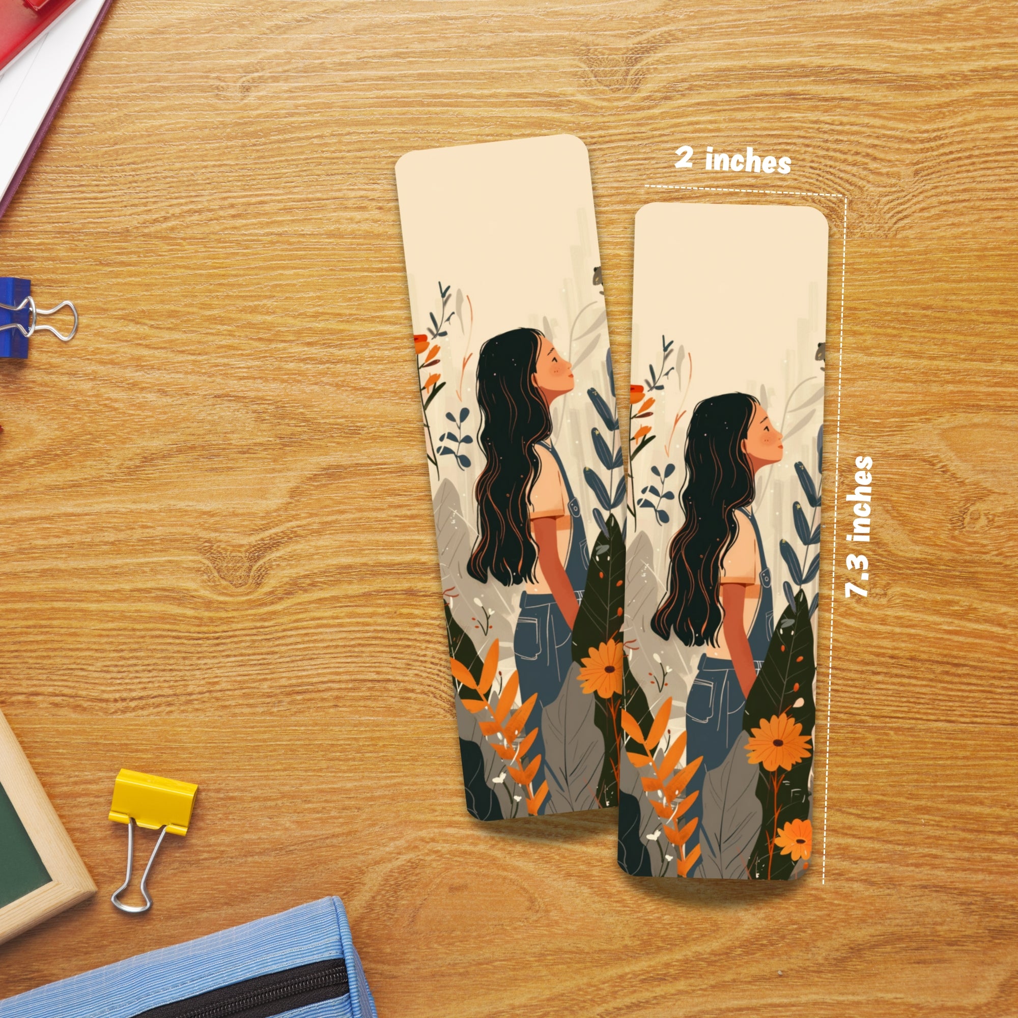 Boho Girl Laminated Bookmark