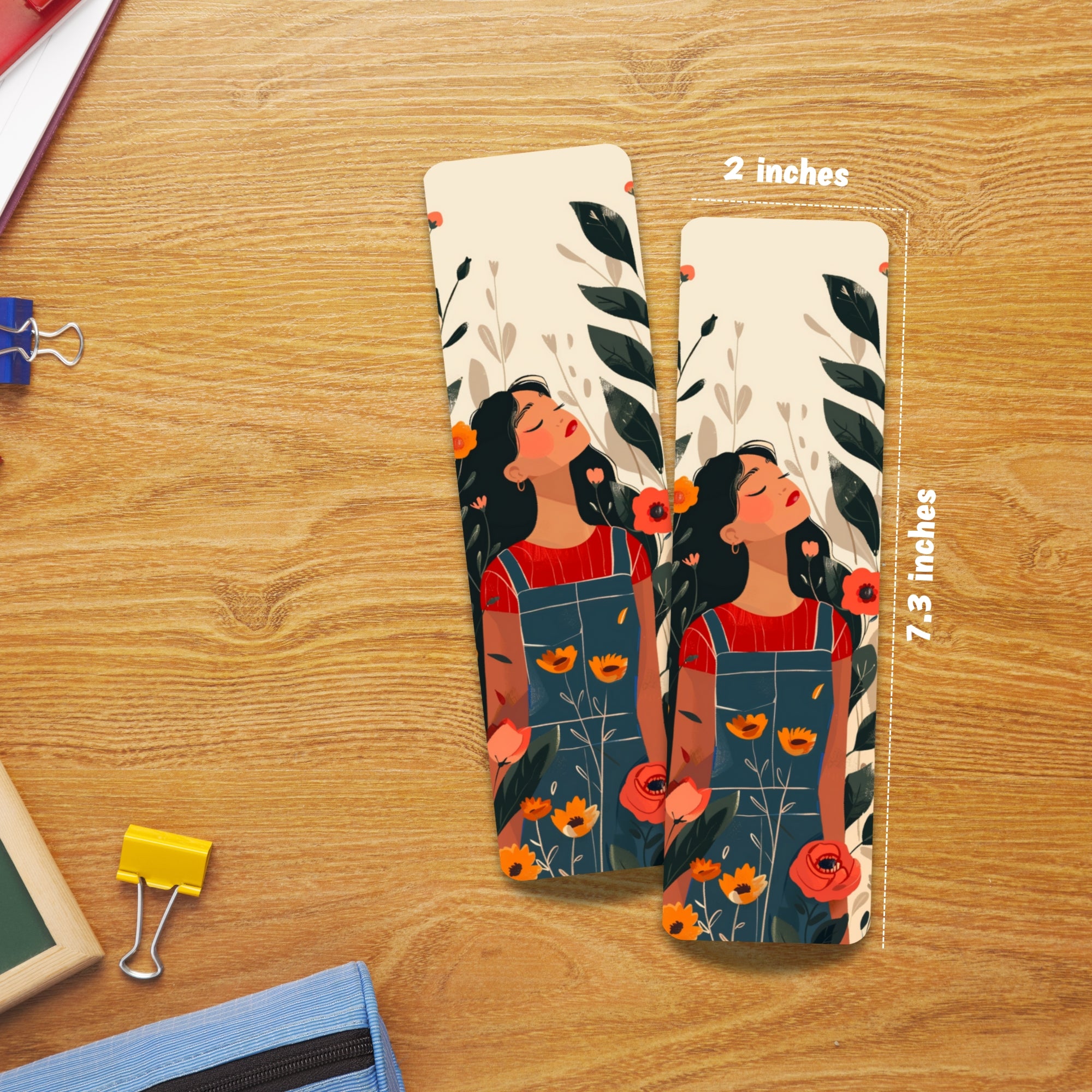 Boho Girl Laminated Bookmark