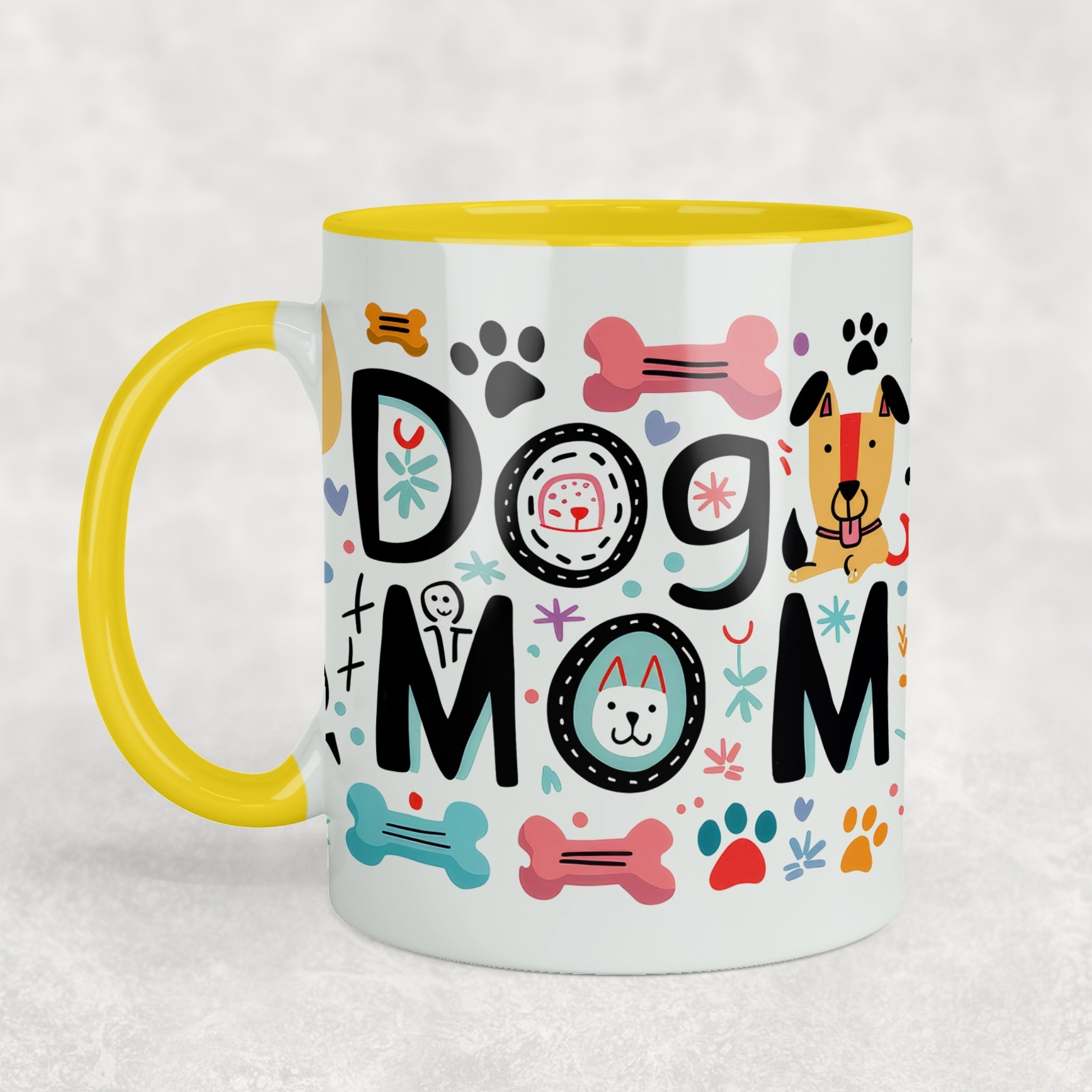 Dog Mom -Colorful Ceramic Mug
