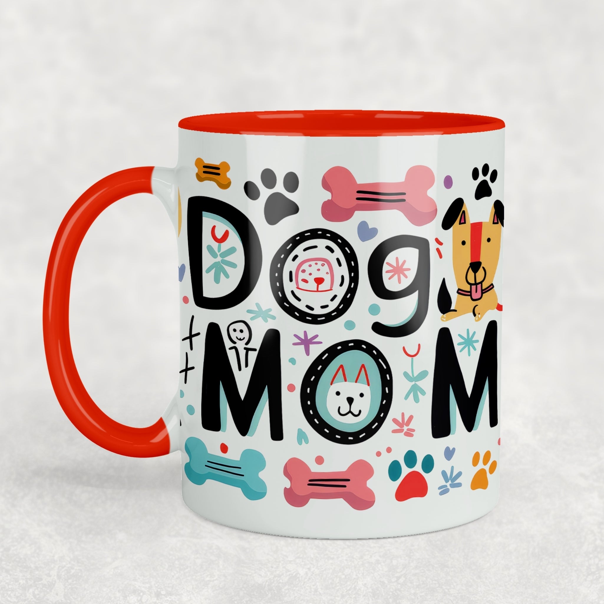 Dog Mom -Colorful Ceramic Mug