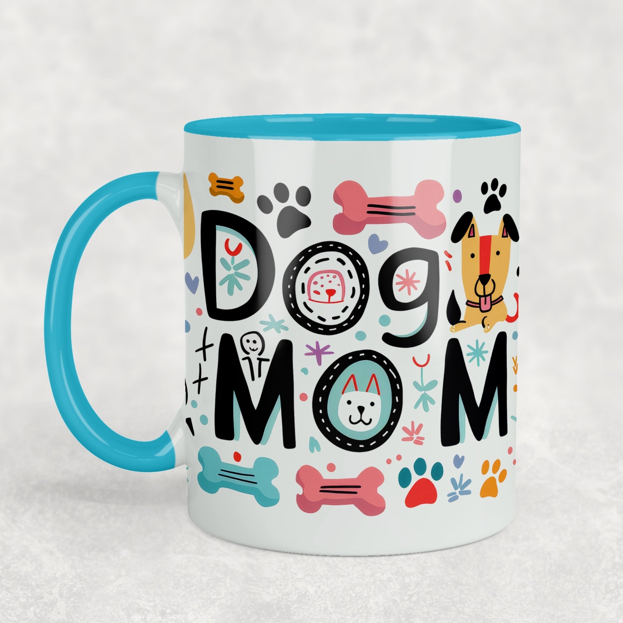 Dog Mom -Colorful Ceramic Mug
