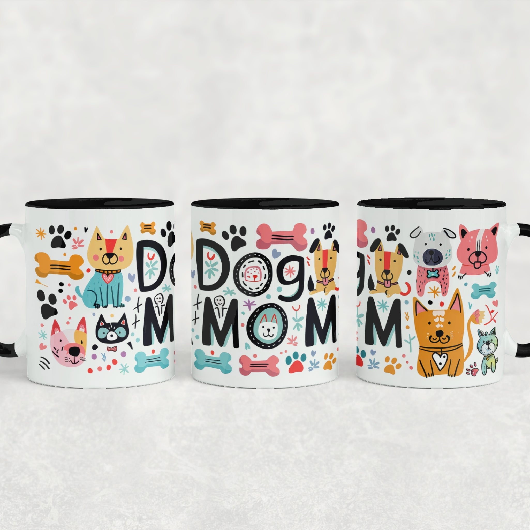 Dog Mom -Colorful Ceramic Mug