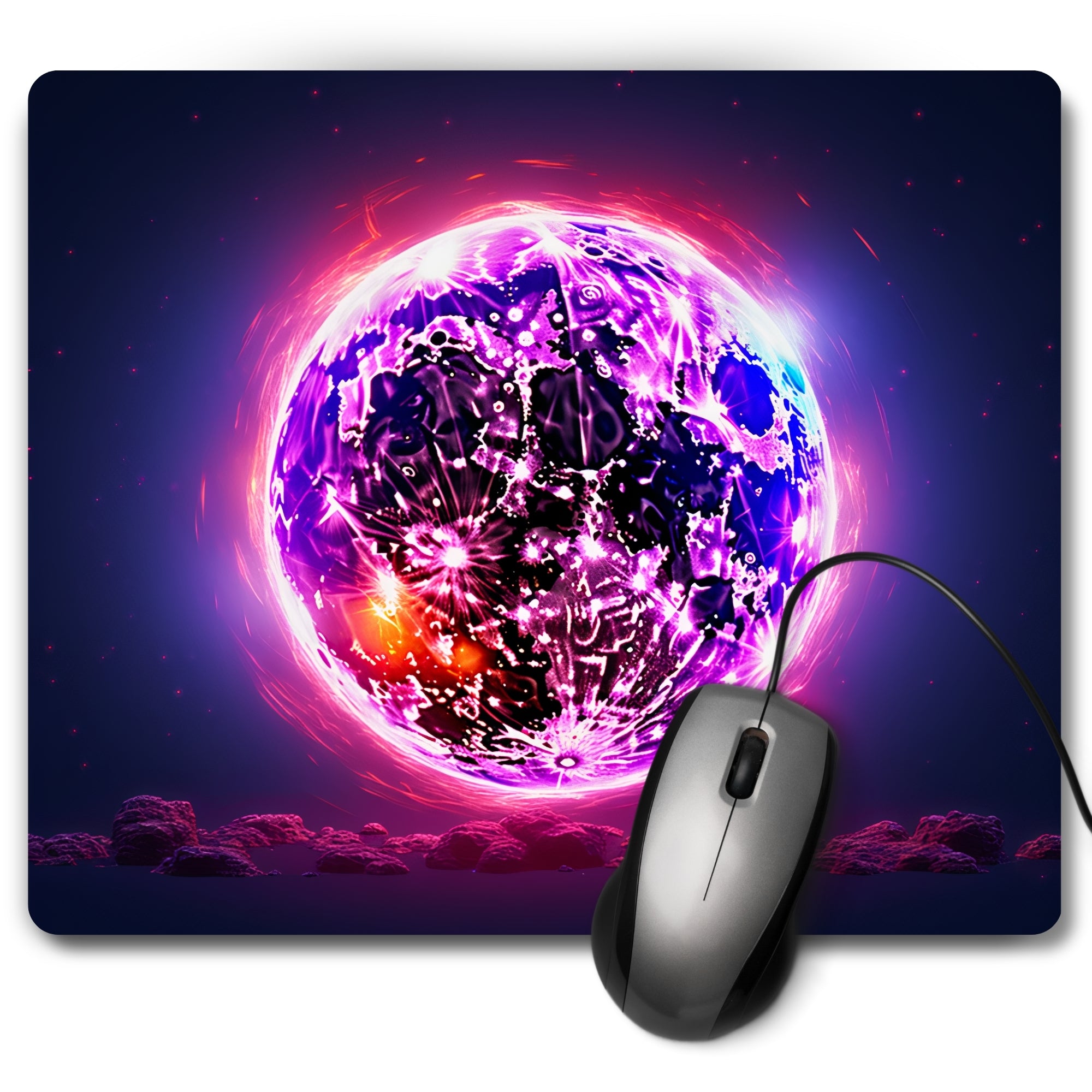 Cosmic Neon Mouse Pad