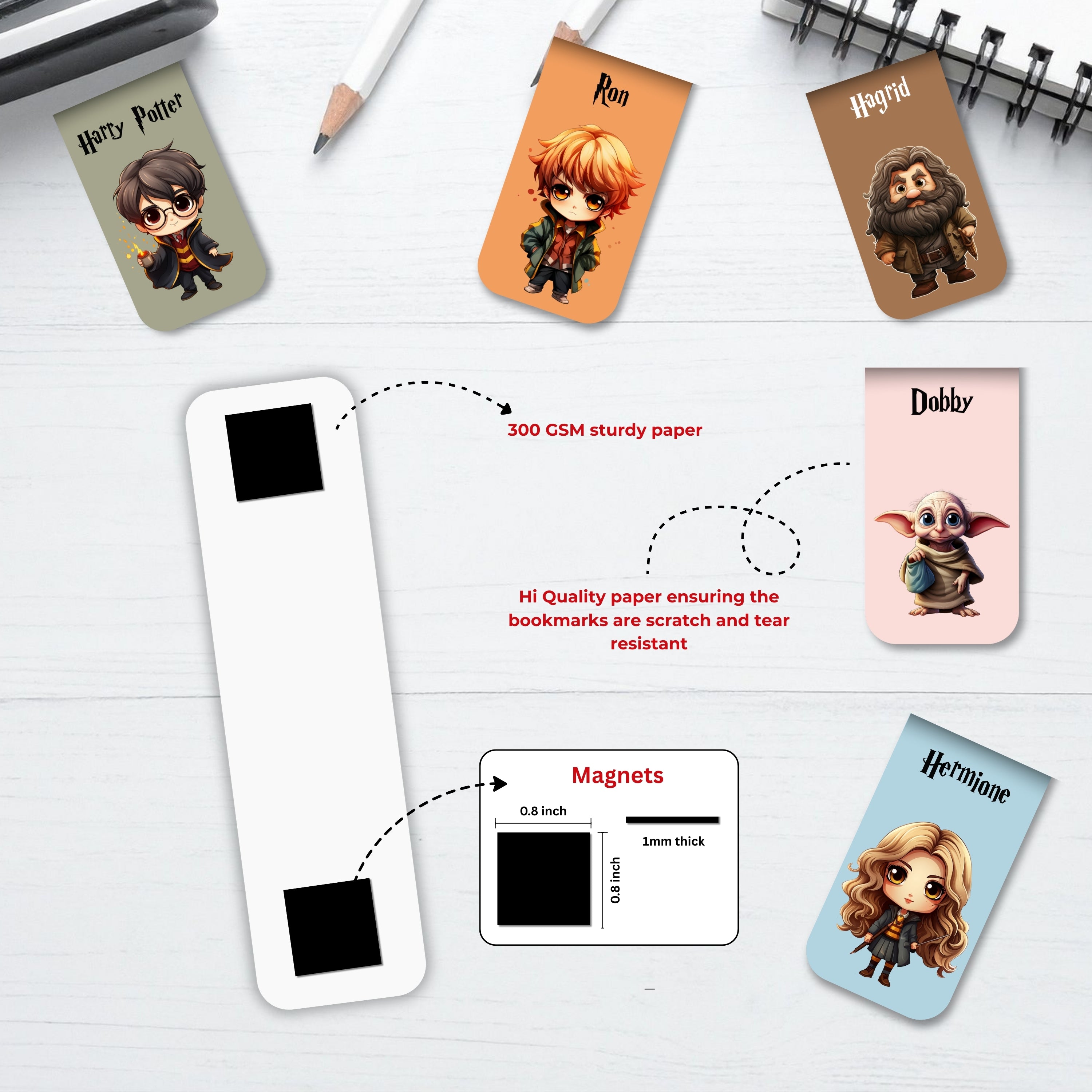 Harry Potter - 1 Magnetic Bookmarks Bundle