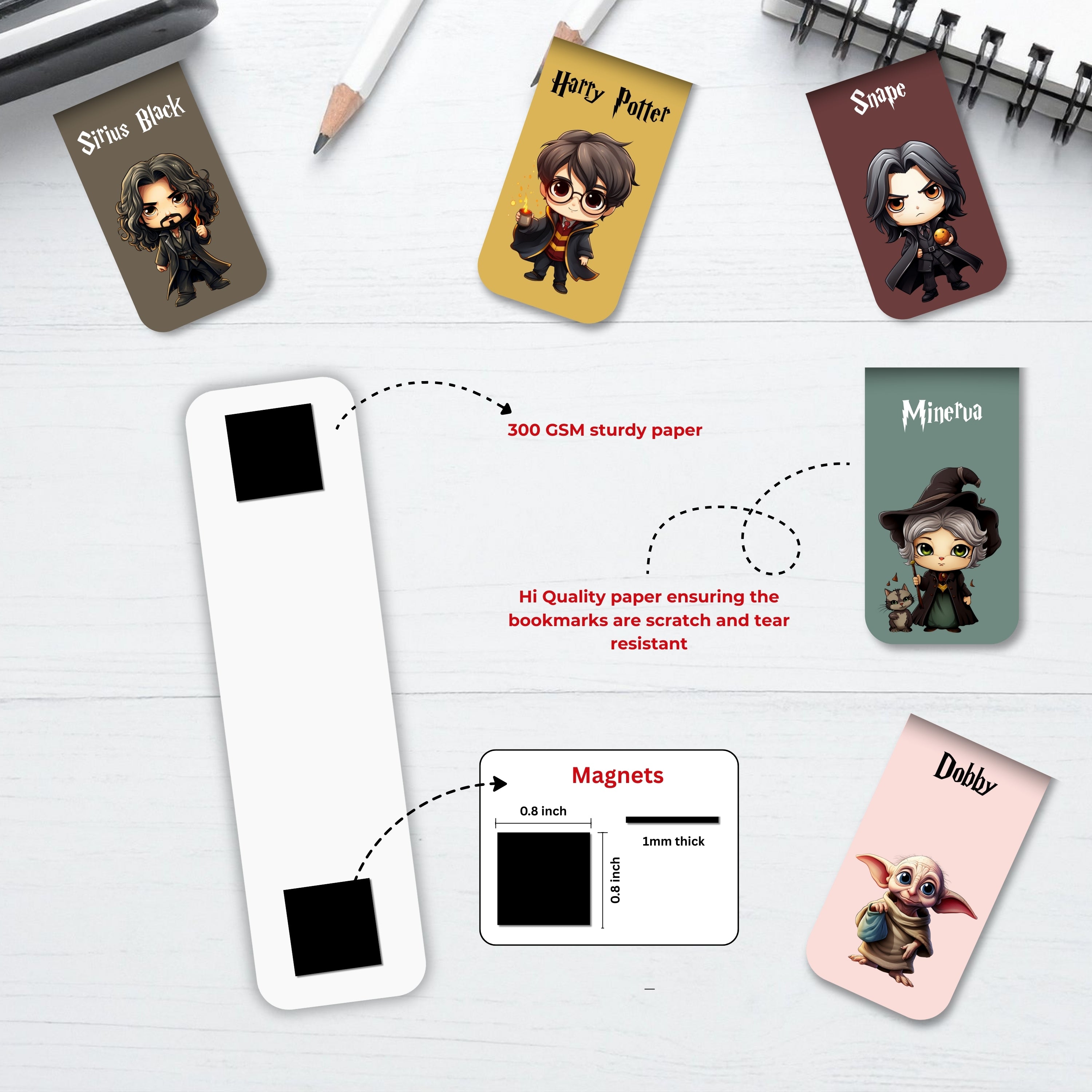 Harry Potter - 2 Magnetic Bookmarks Bundle