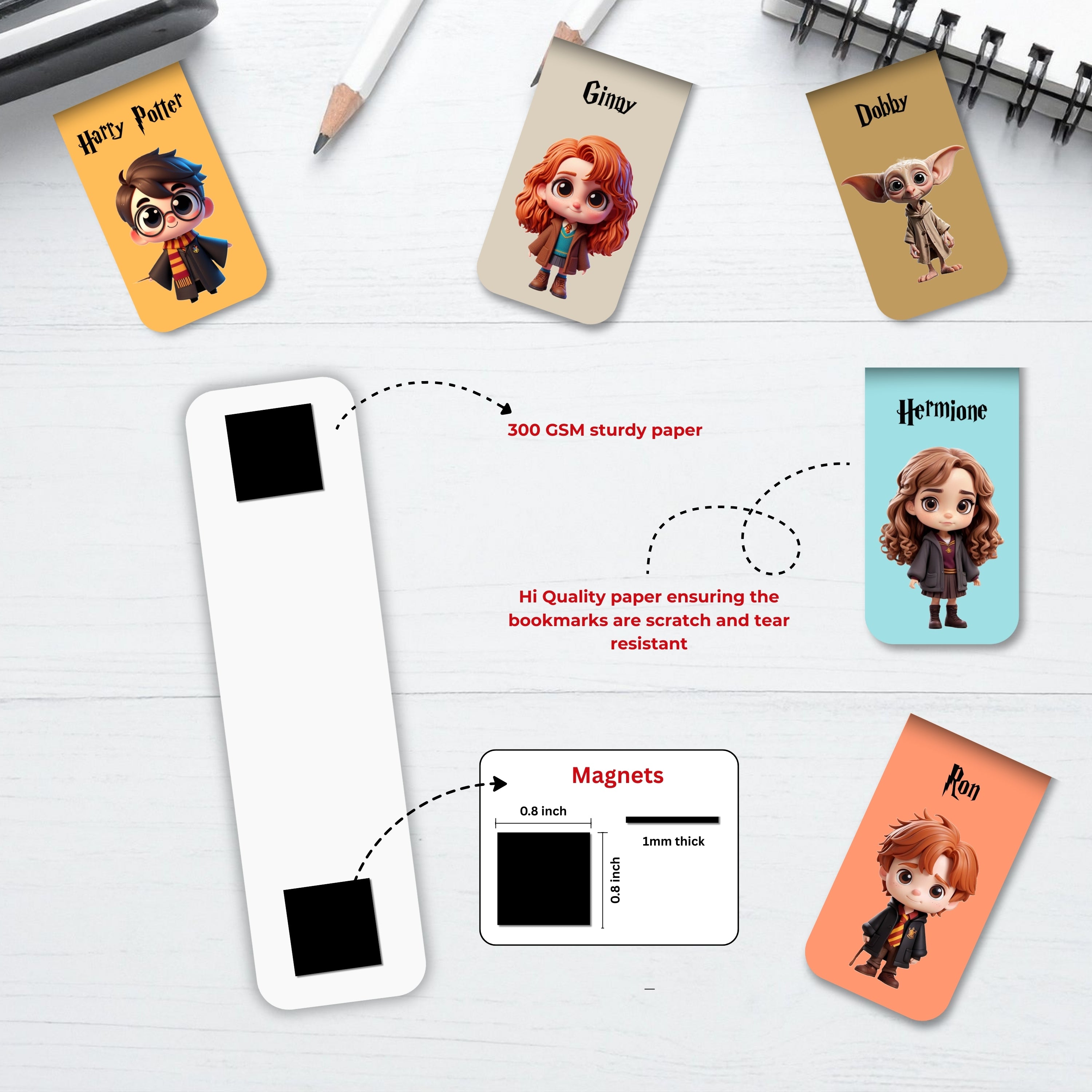 Harry Potter - 3 Magnetic Bookmarks Bundle