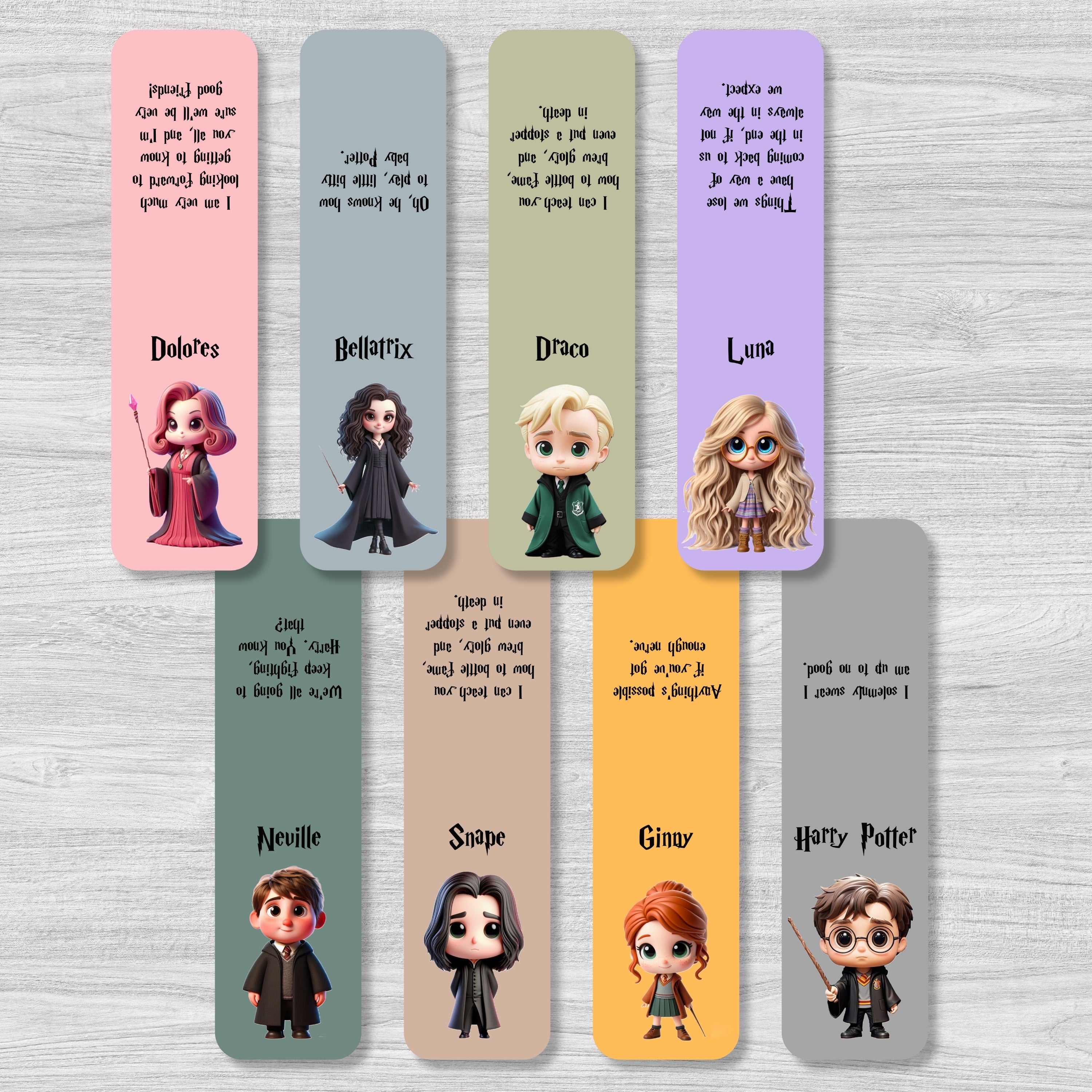 Harry Potter - 4 Magnetic Bookmarks Bundle