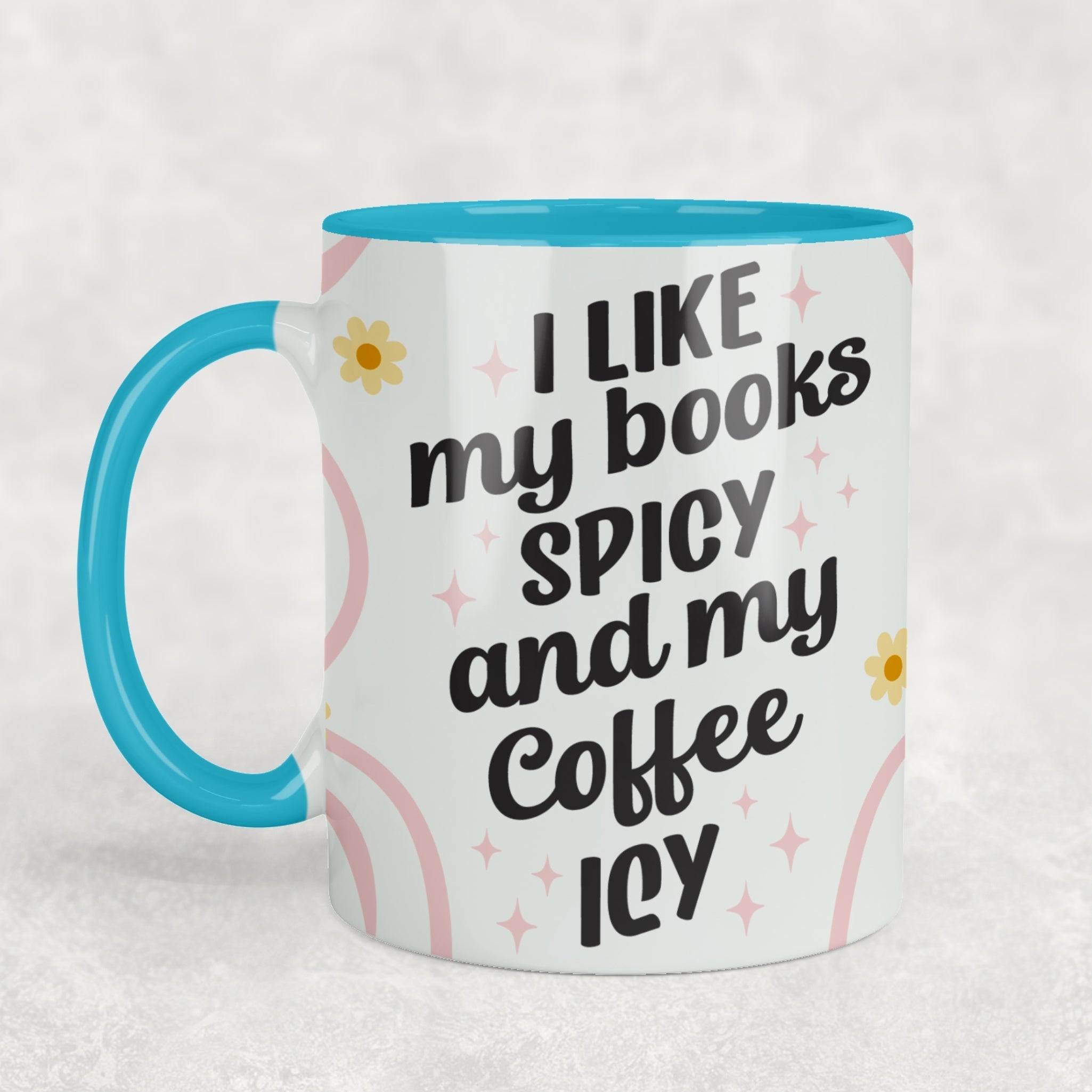 Spicy Books & Icy Coffee Ceramic Mug
