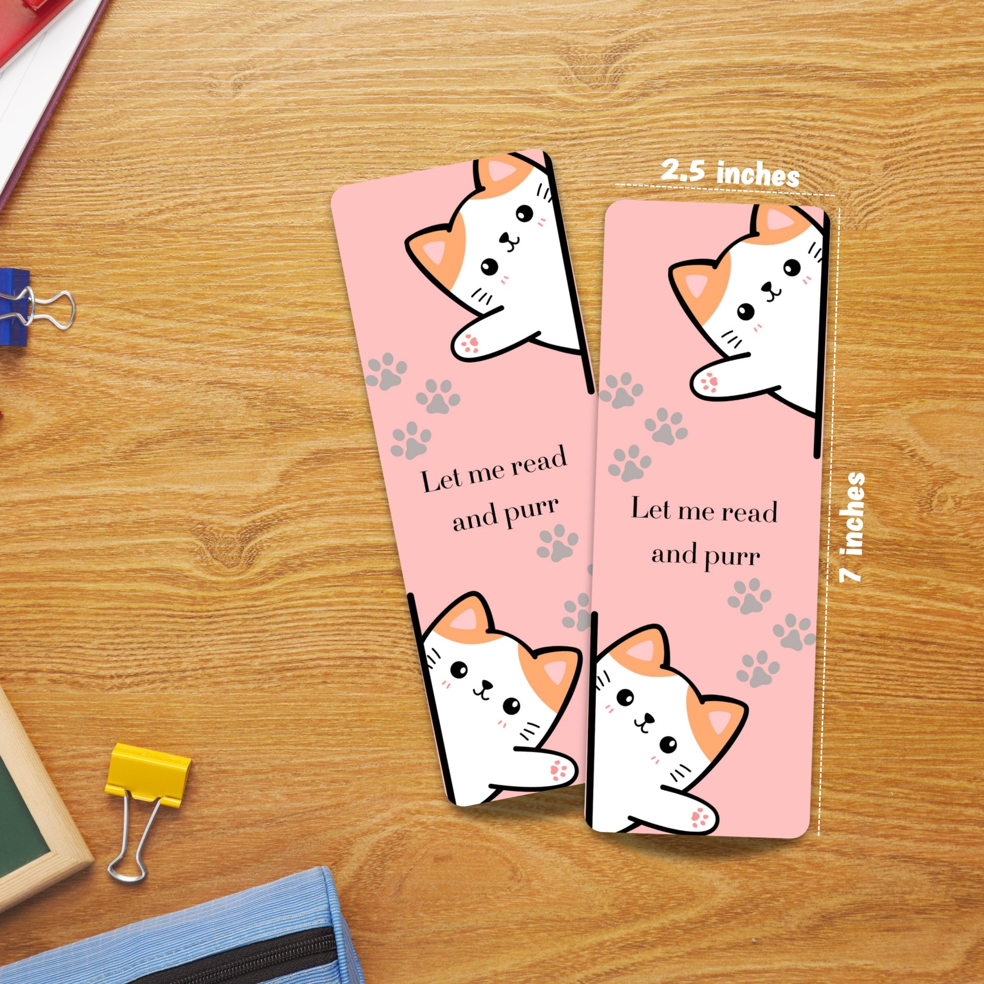 Cat Lover Laminated Bookmark Bundle