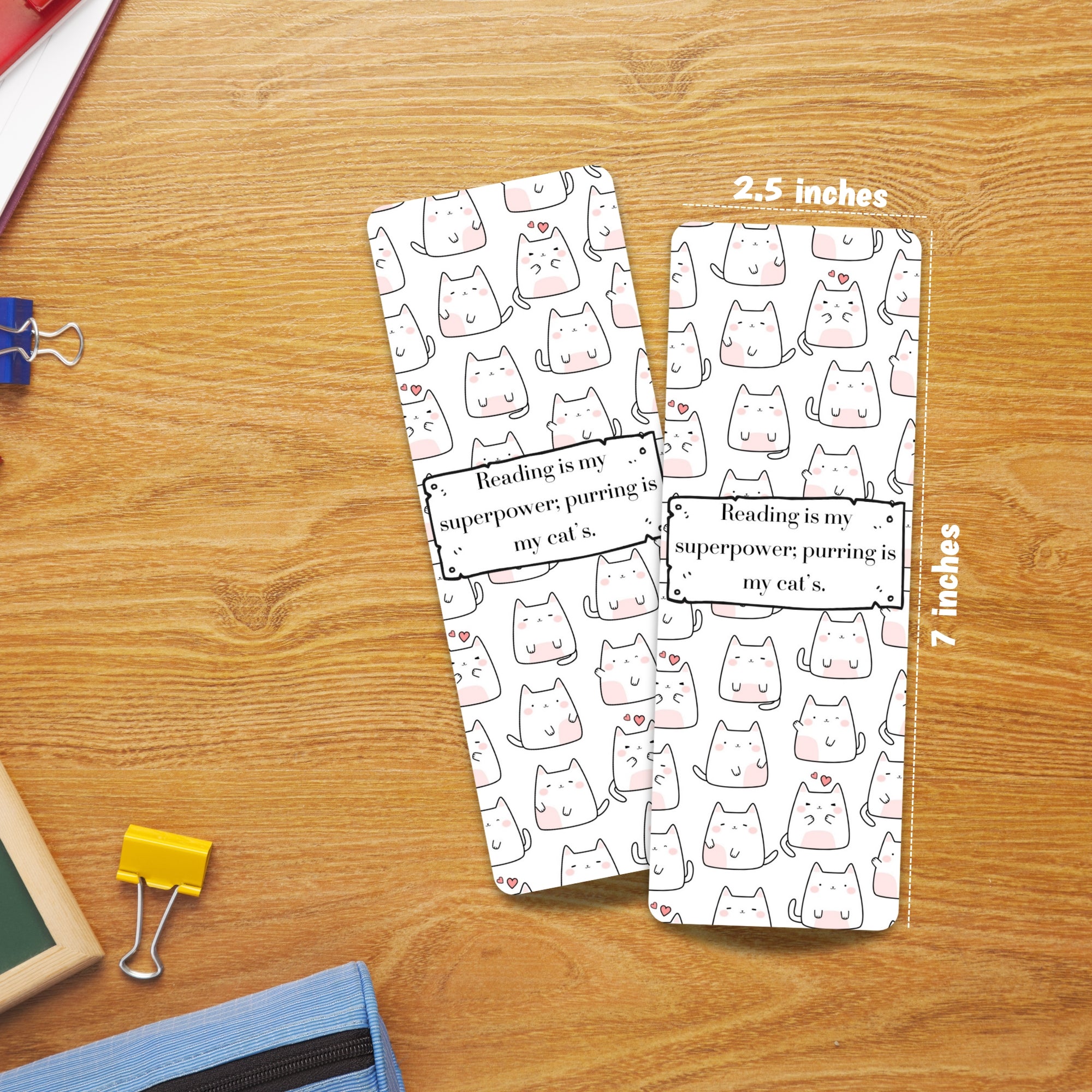 Cat Lover Laminated Bookmark Bundle