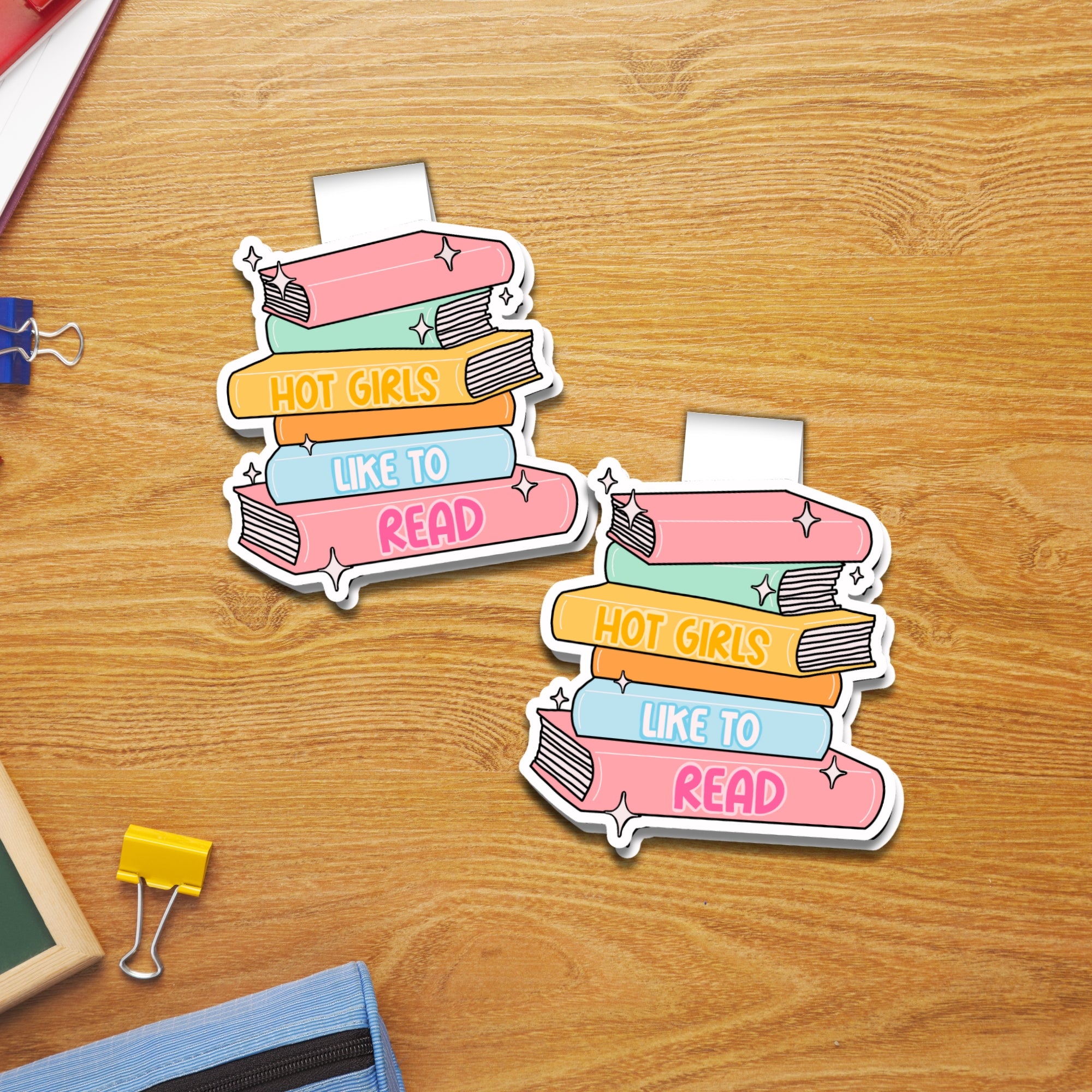 Hot Girls Like To Read Magnetic Bookmark