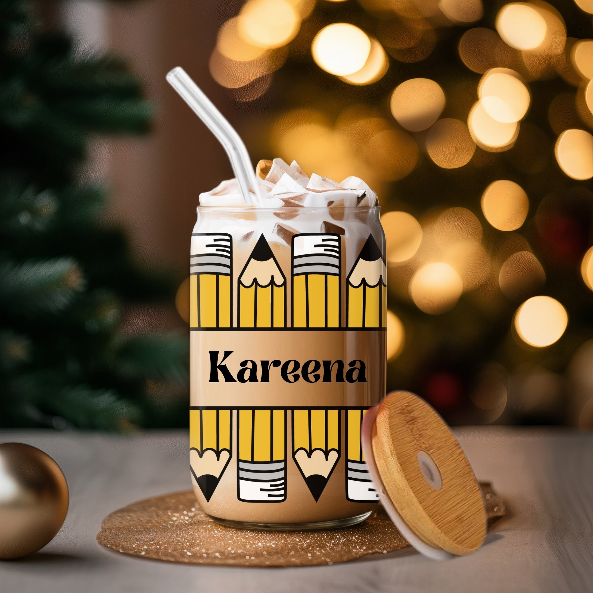 Customised Name Pencils - Glass Tumbler