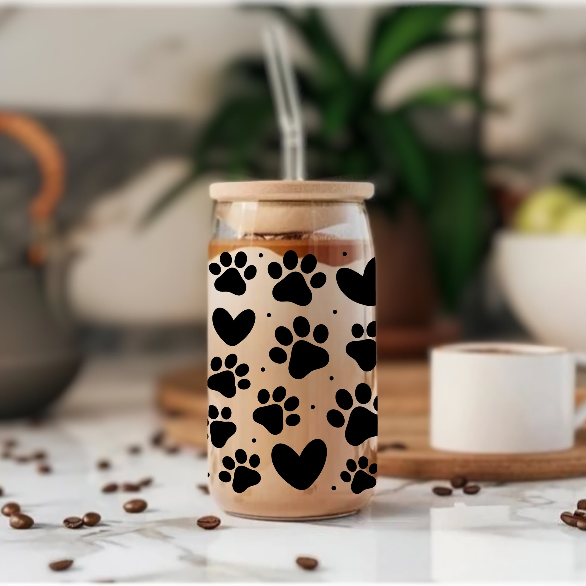 Paw Print - Glass Tumbler