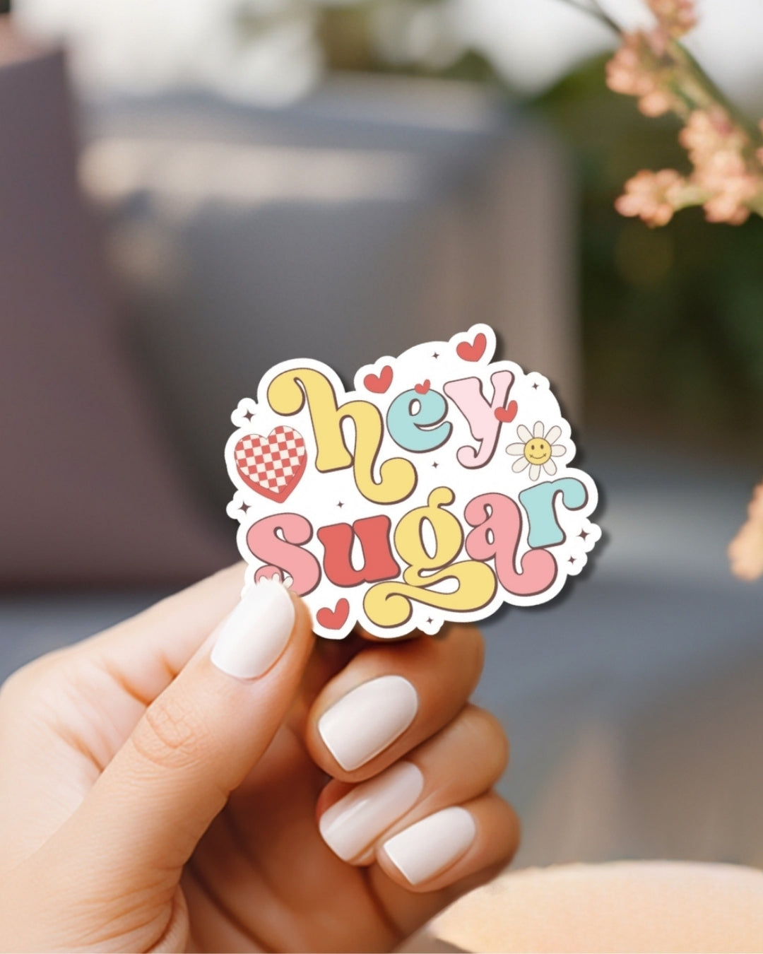 Hey Sugar Retro Vinyl Waterproof Sticker
