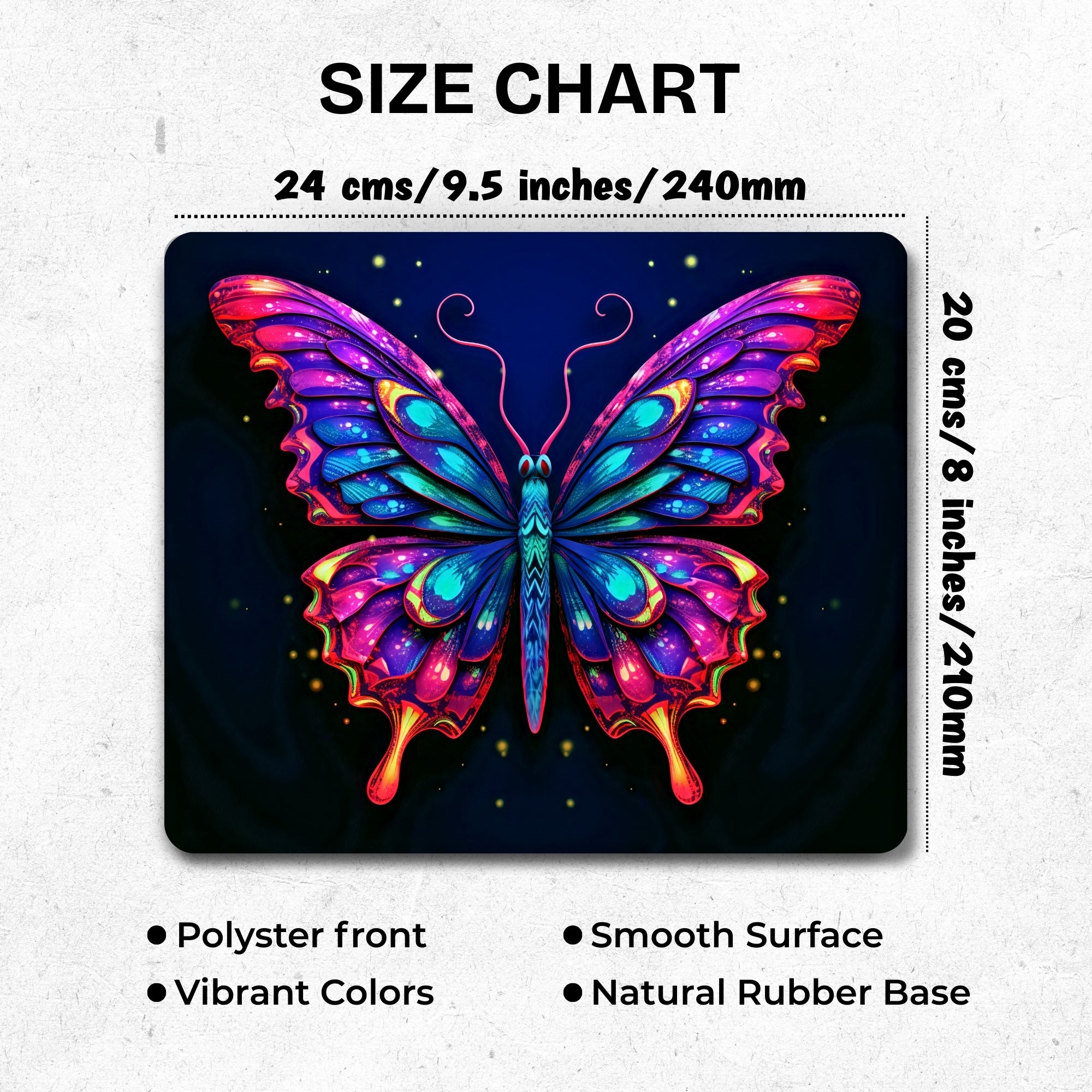 Starlight Butterfly Mouse Pad