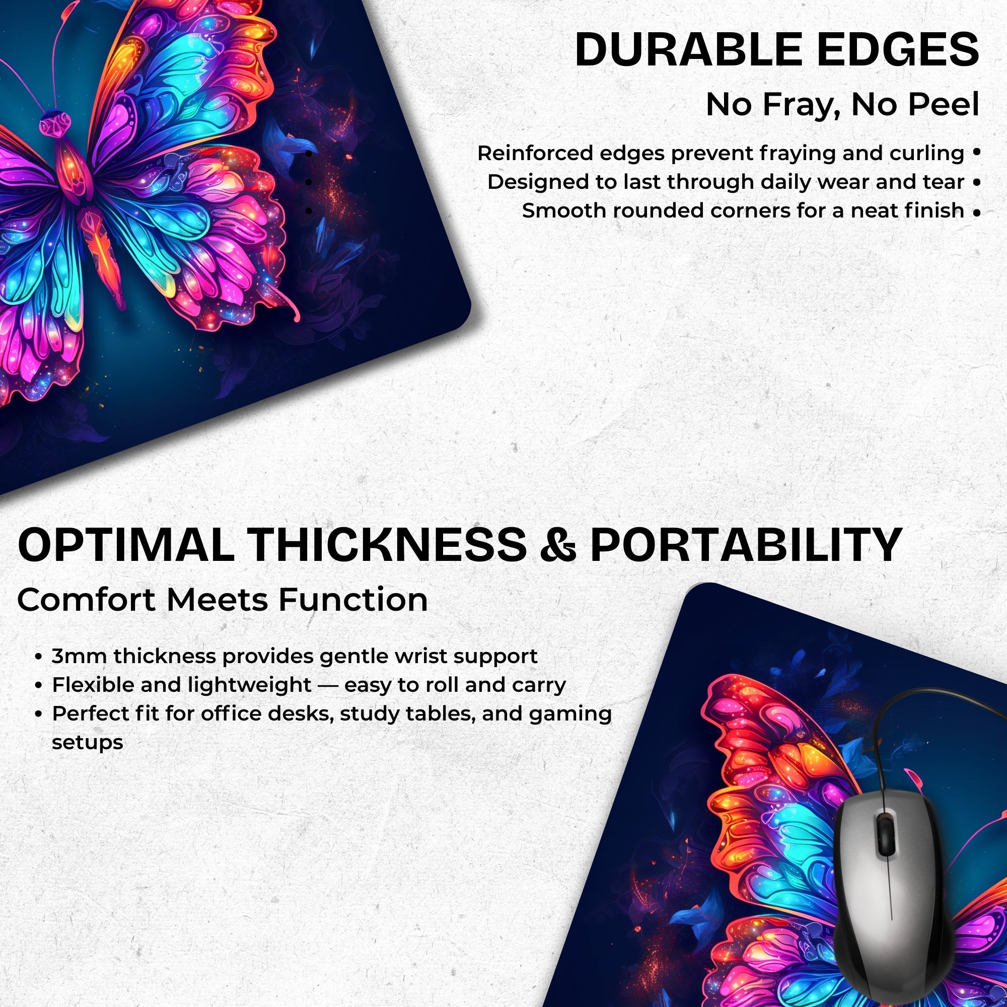 Cosmic Butterfly Mouse Pad