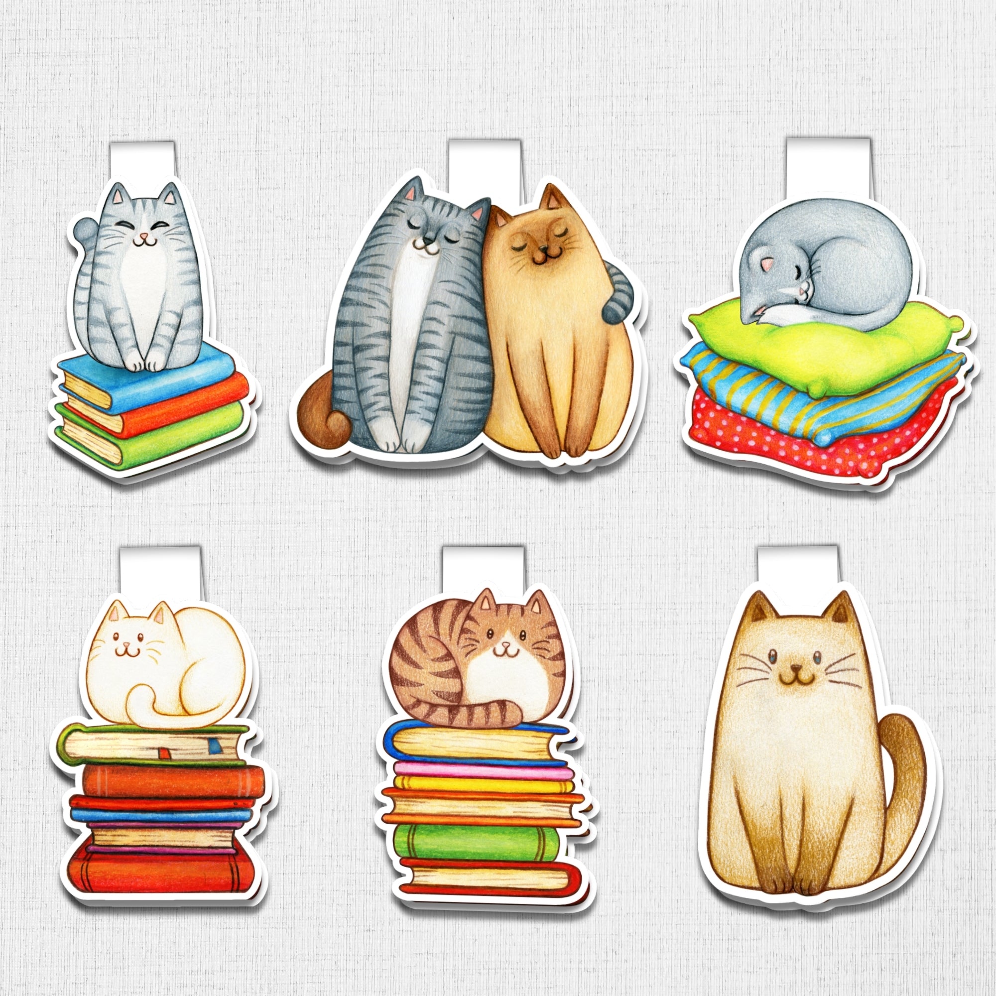 Purrfect Reads Magnetic Bookmarks Bundle