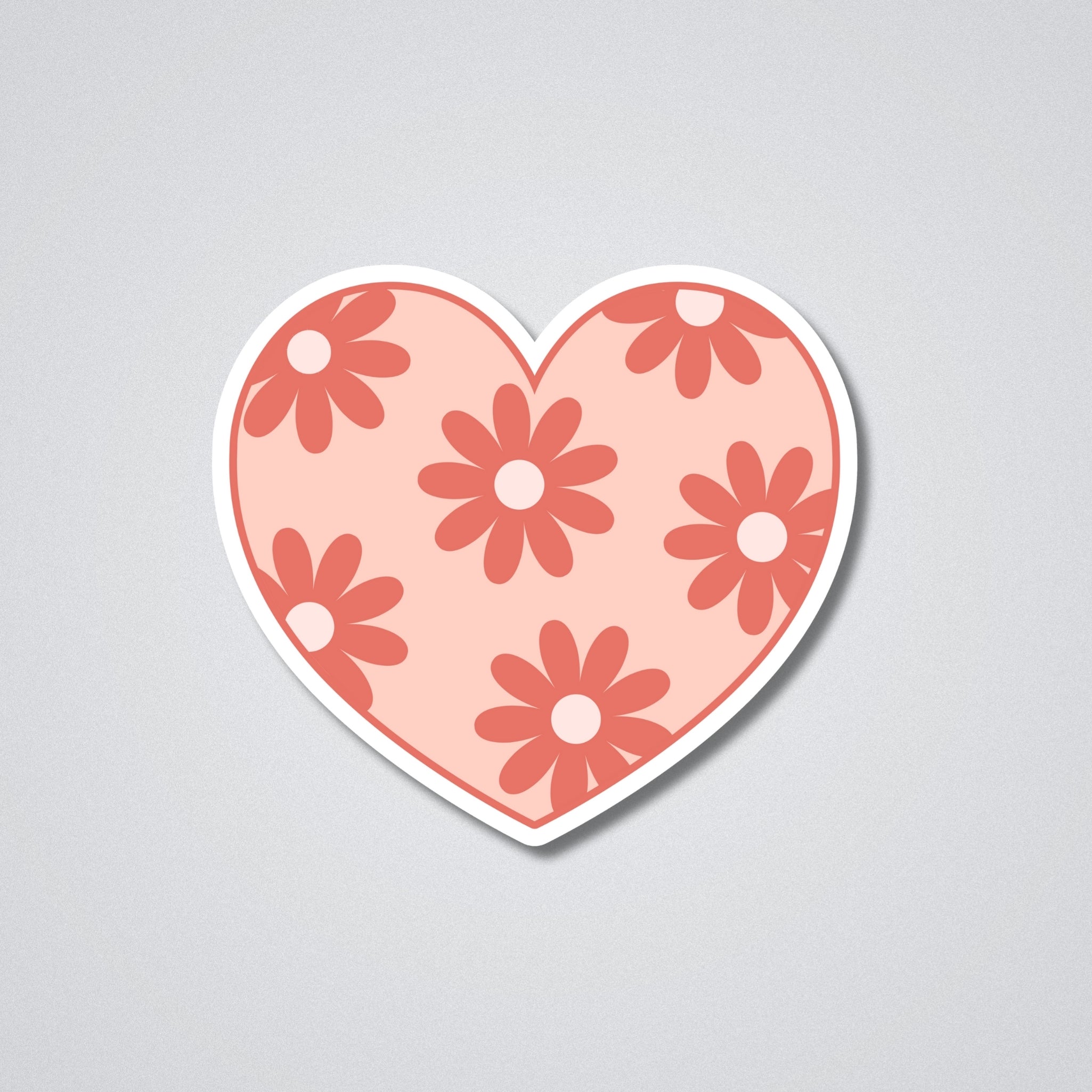 Retro Heart Vinyl Waterproof Sticker