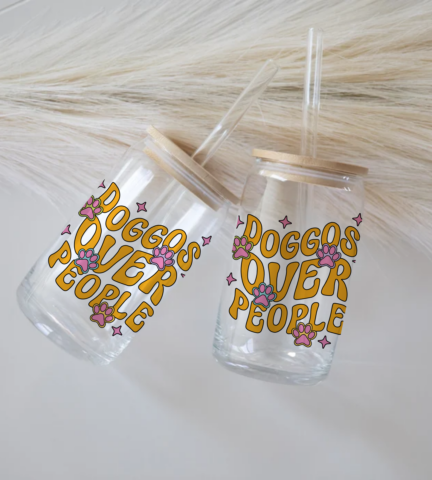 Doggos Over People - Glass Tumbler