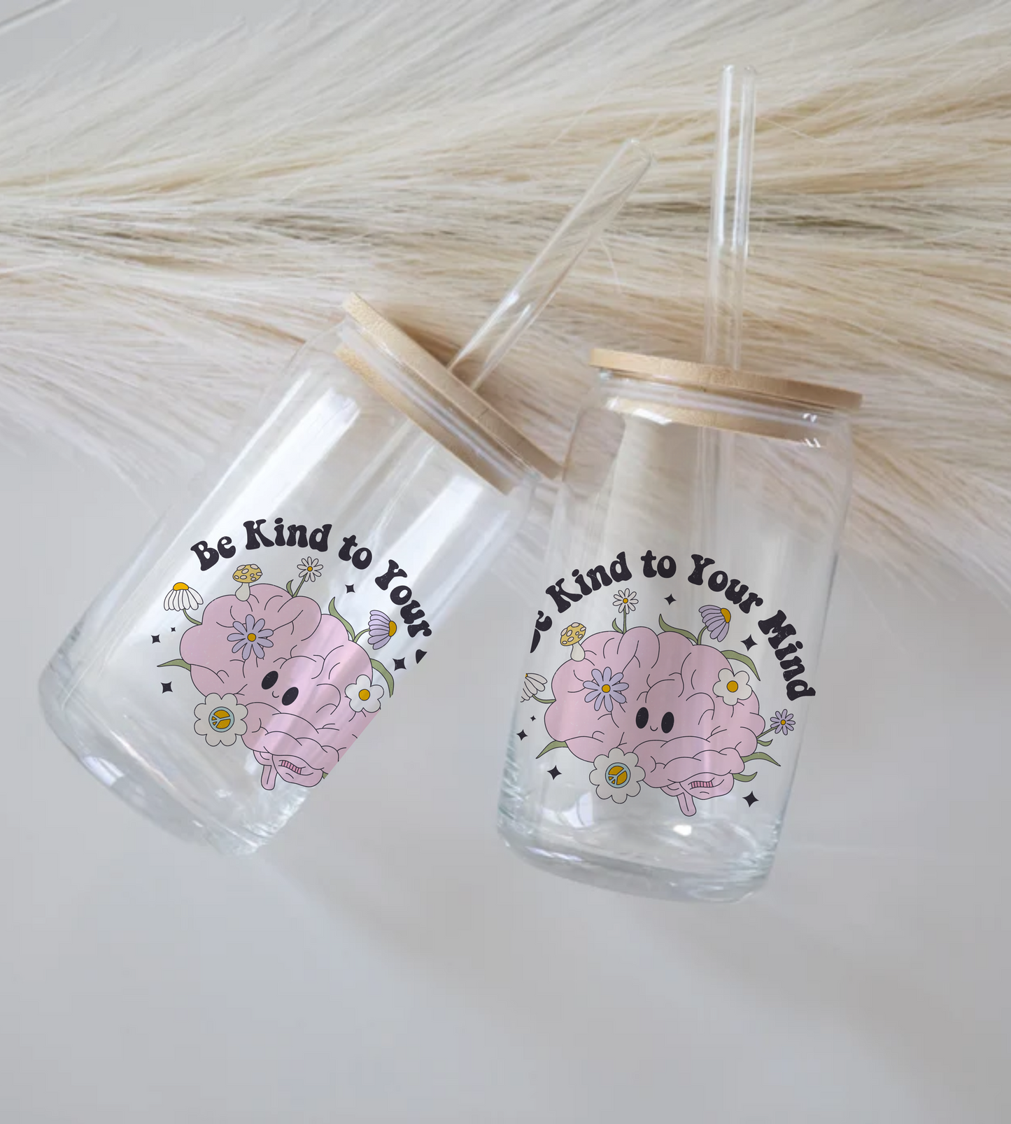 Be Kind To Your Mind - Glass Tumbler