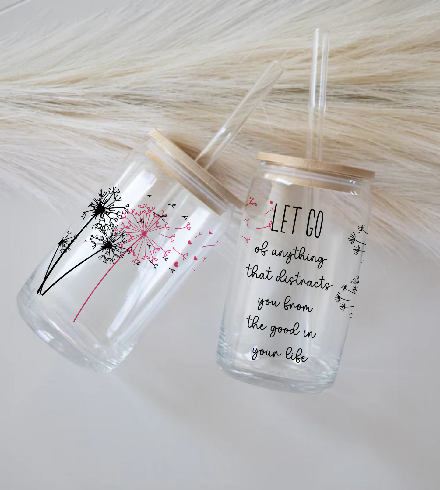 Let Go Dandelions - Glass Tumbler