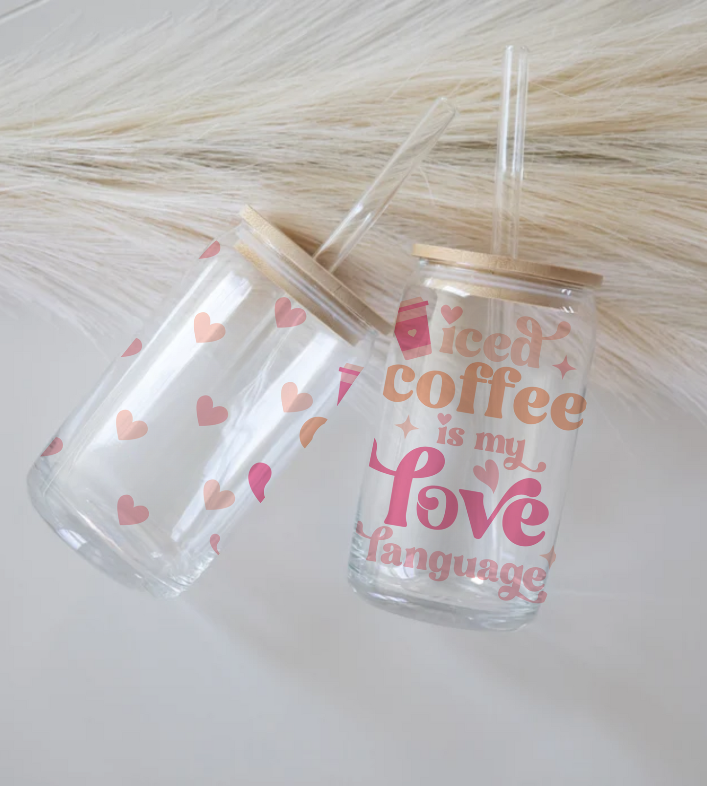 Iced Coffee Is My Love Language - Glass Tumbler