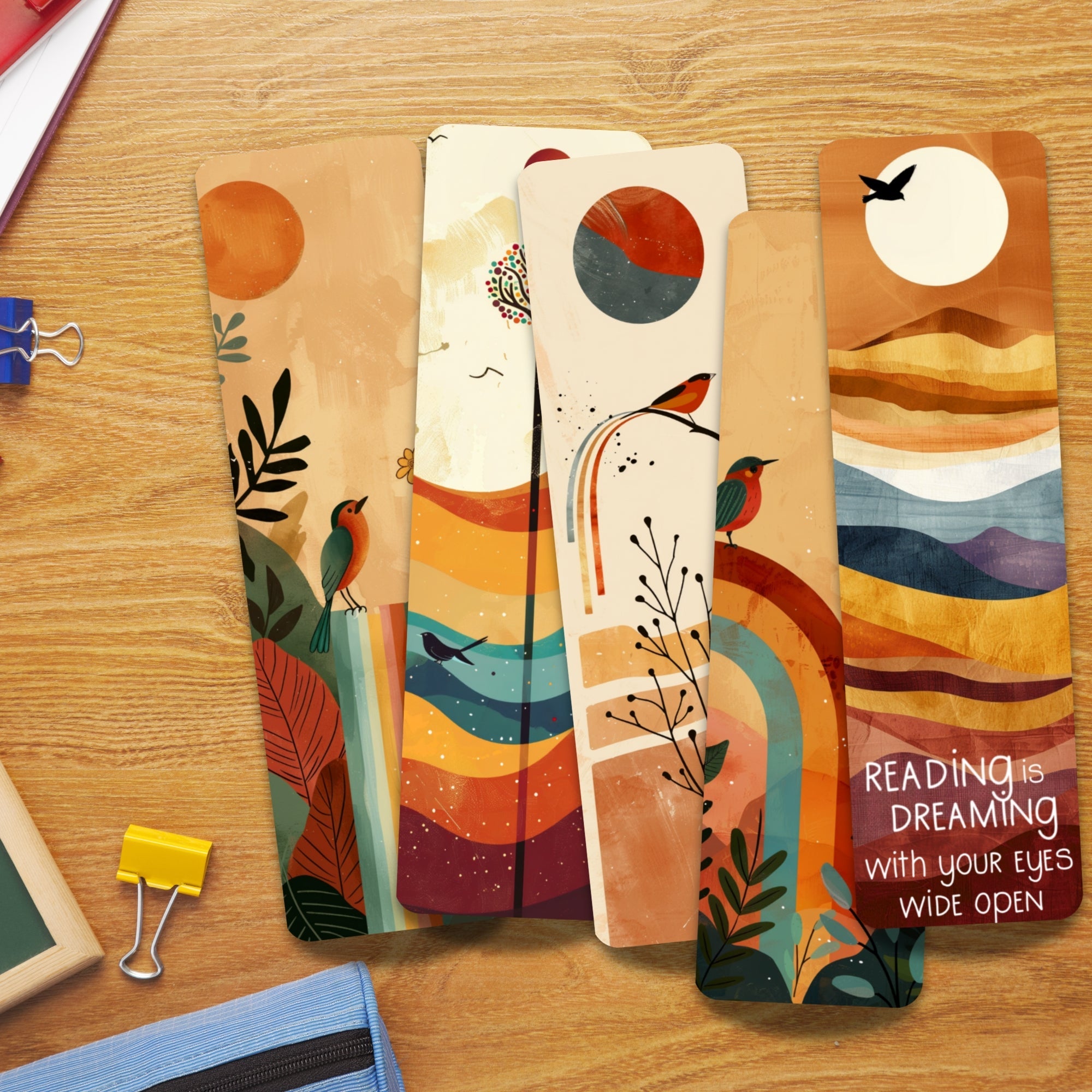 Boho Laminated Bookmarks