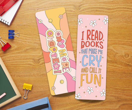 Set of 2 Cute Laminated Bookmark