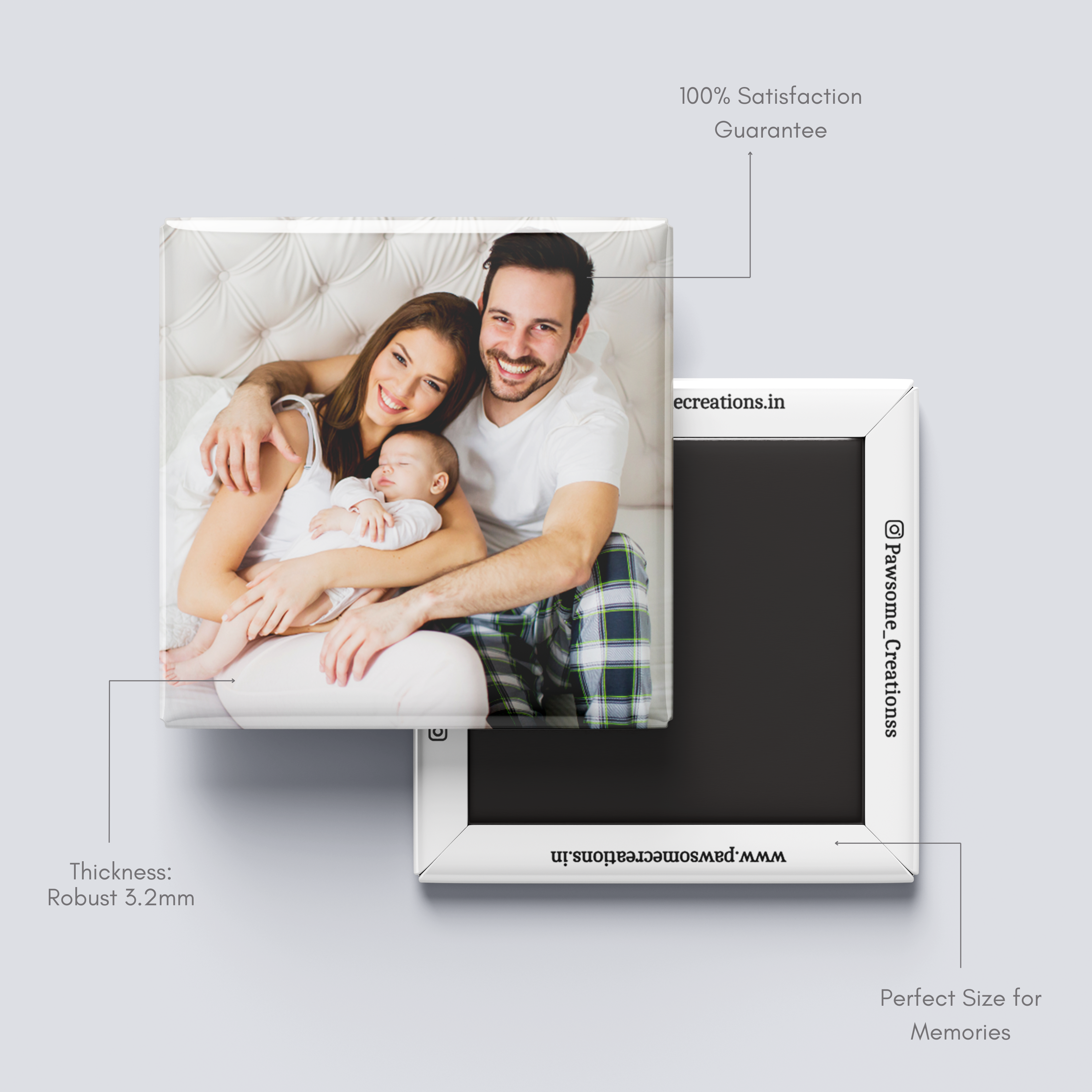 Perfect Square Photo Magnets 2x2 inch
