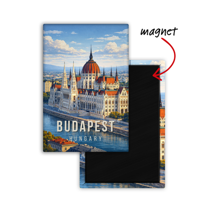 My Heart in Budapest, Hungary - Fridge Magnet