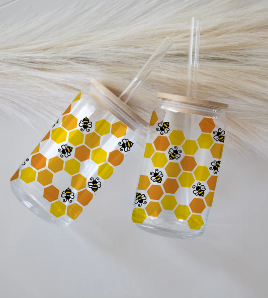 Honey Bee - Glass Tumbler
