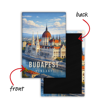 My Heart in Budapest, Hungary - Fridge Magnet