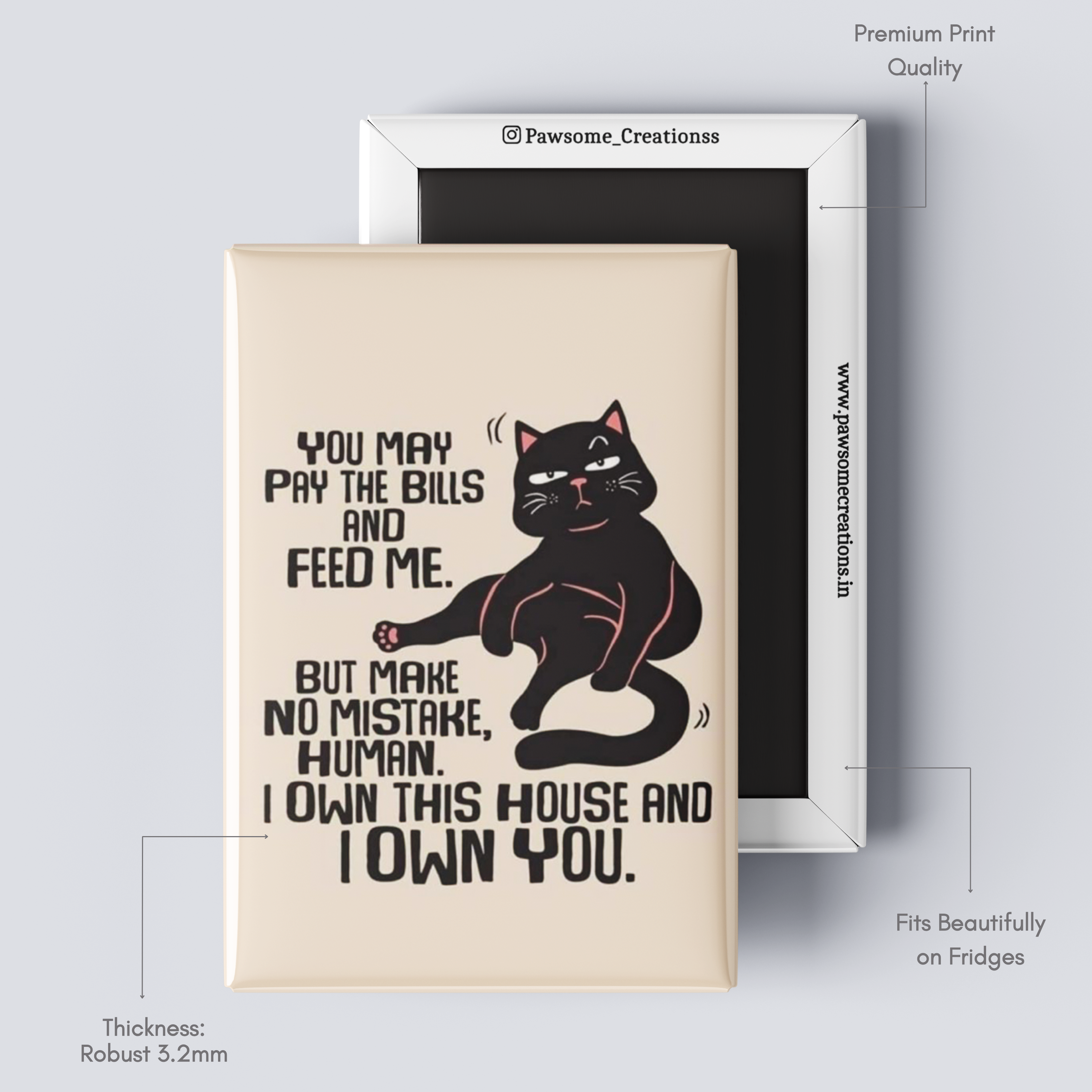 Cat-astrophic Energy Fridge Magnet