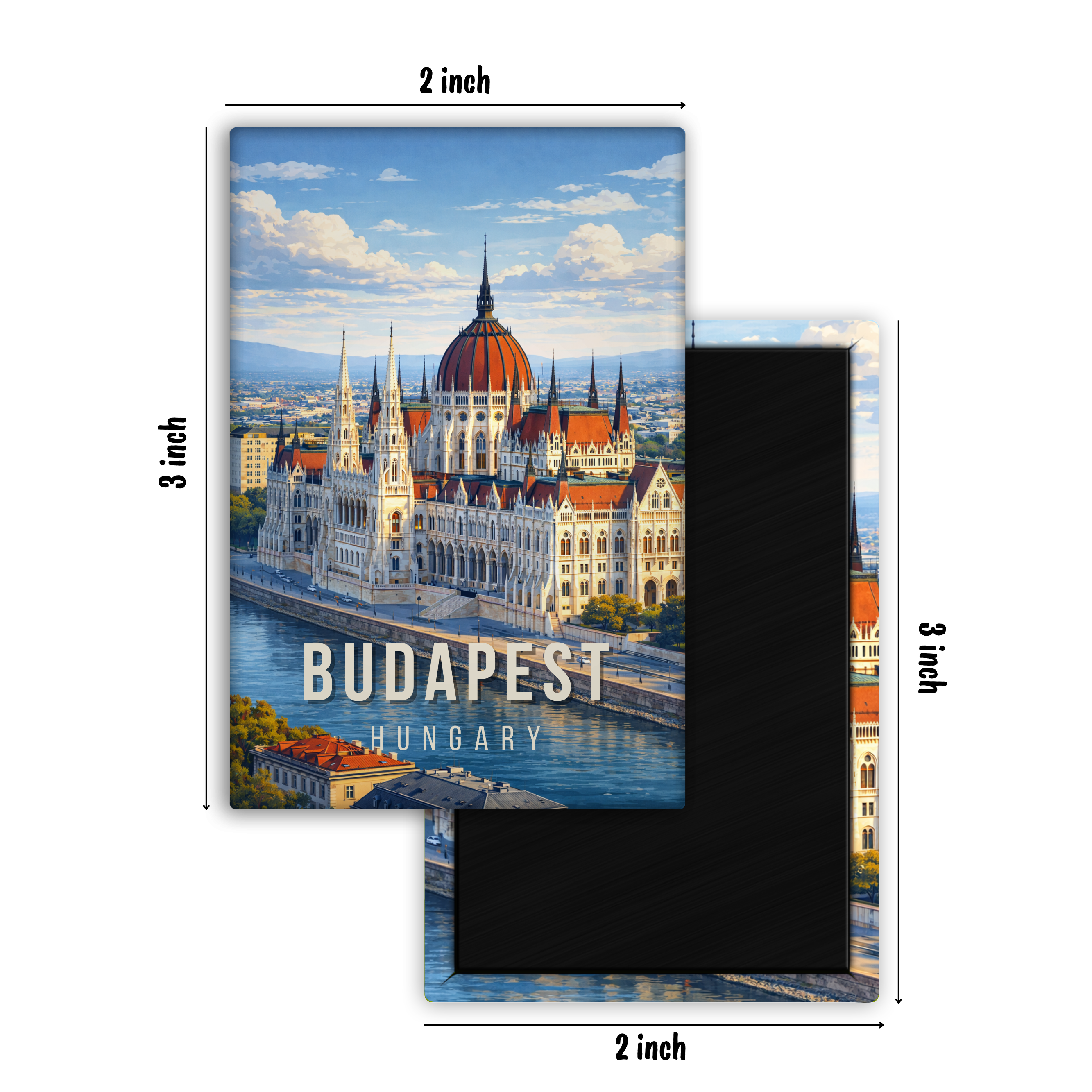 My Heart in Budapest, Hungary - Fridge Magnet