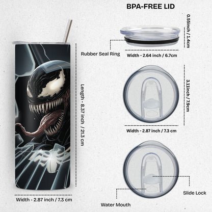 Venom Themed Stainless Steel Vacuum Insulated Tumbler