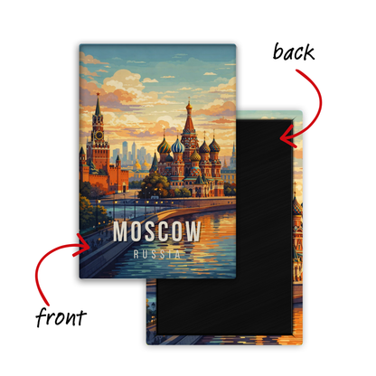 Lost in Moscow, Russia - Fridge Magnet