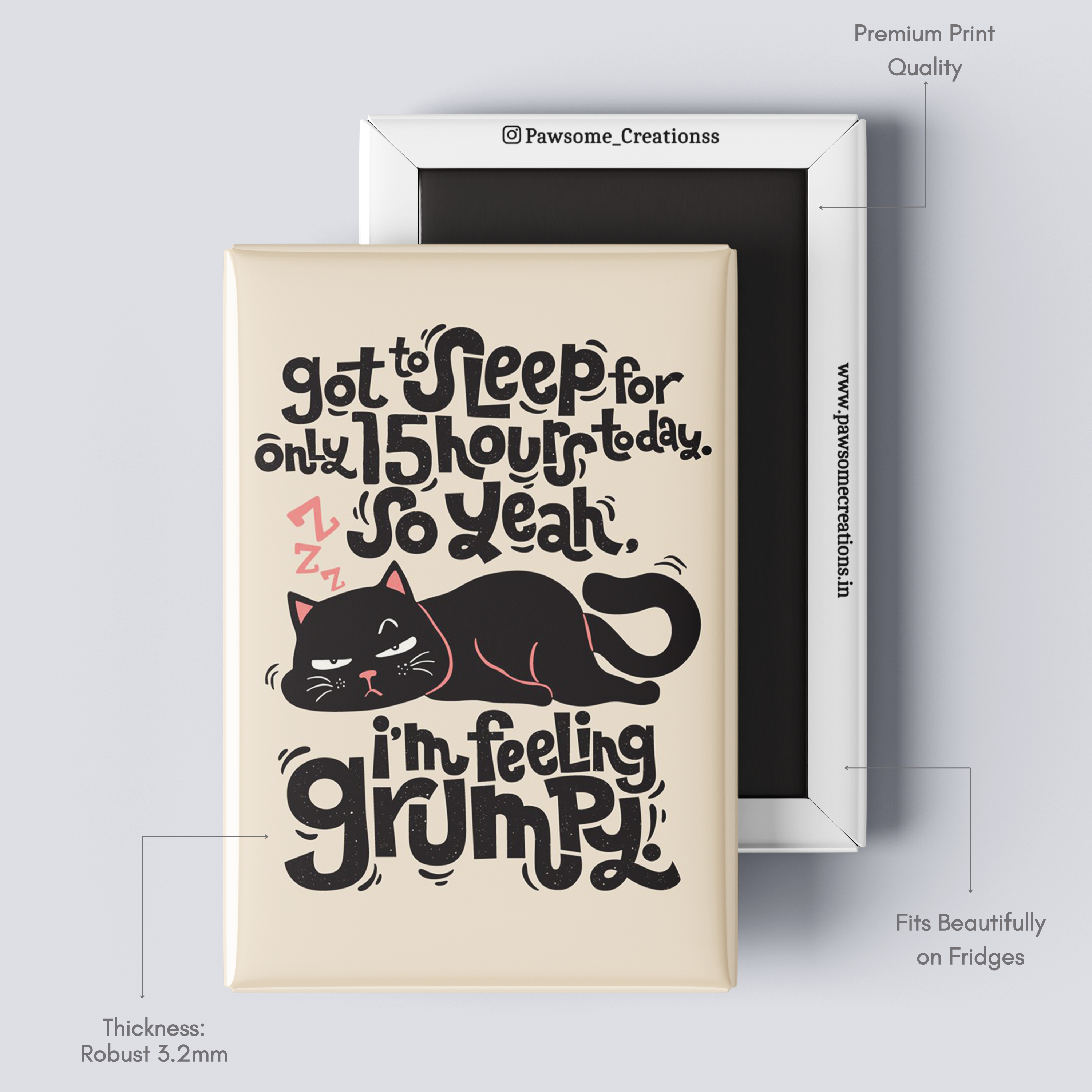 Purr Patrol Cat Fridge Magnet