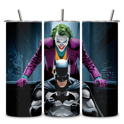 Joker Batman Duo Themed Stainless Steel Vacuum Insulated Tumbler