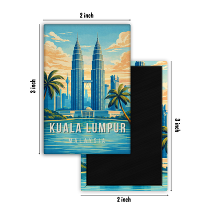 Ticket to Kuala Lumpur, Malaysia - Fridge Magnet